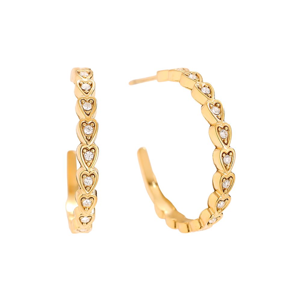 Creolen Fine Hearts -18K vergoldet