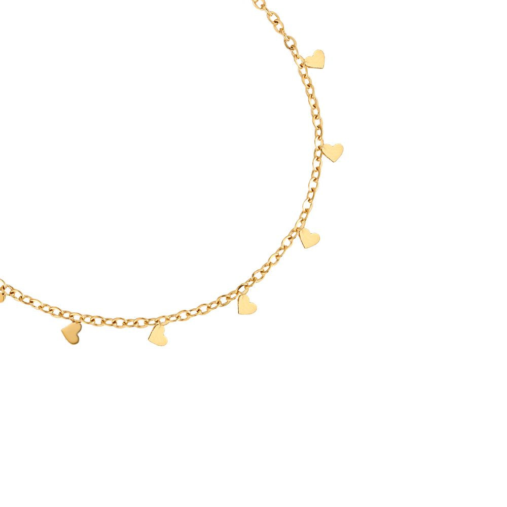 Armband Chain Mini Hearts Gold