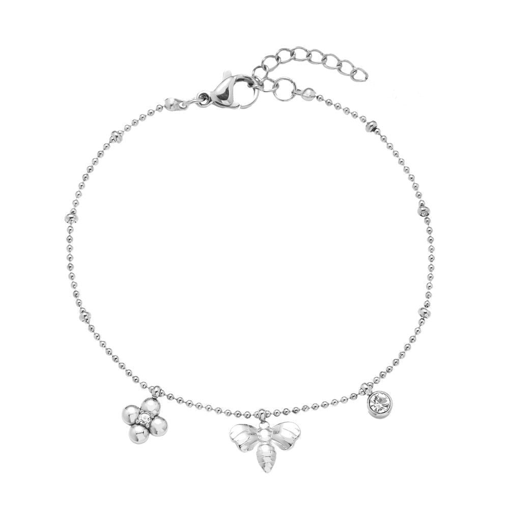 Armband Mini Charm Bee Flower