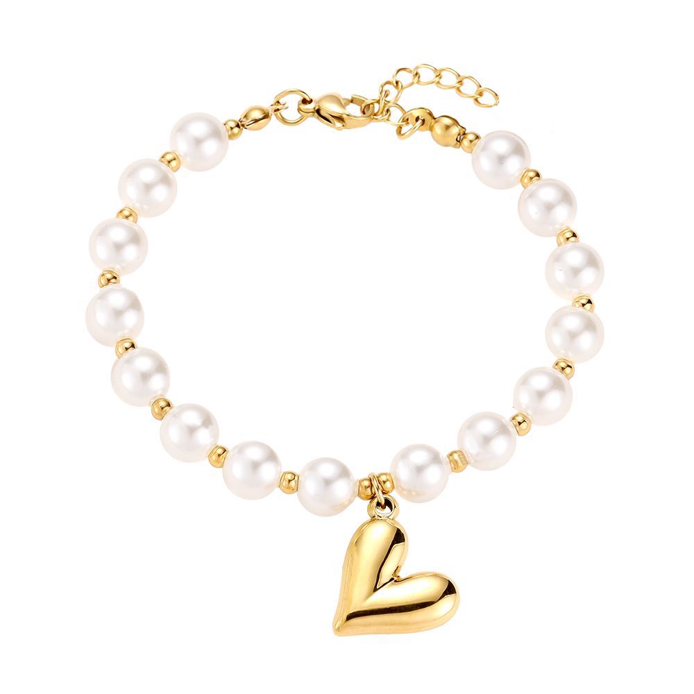 Armband Pearl Big Heart