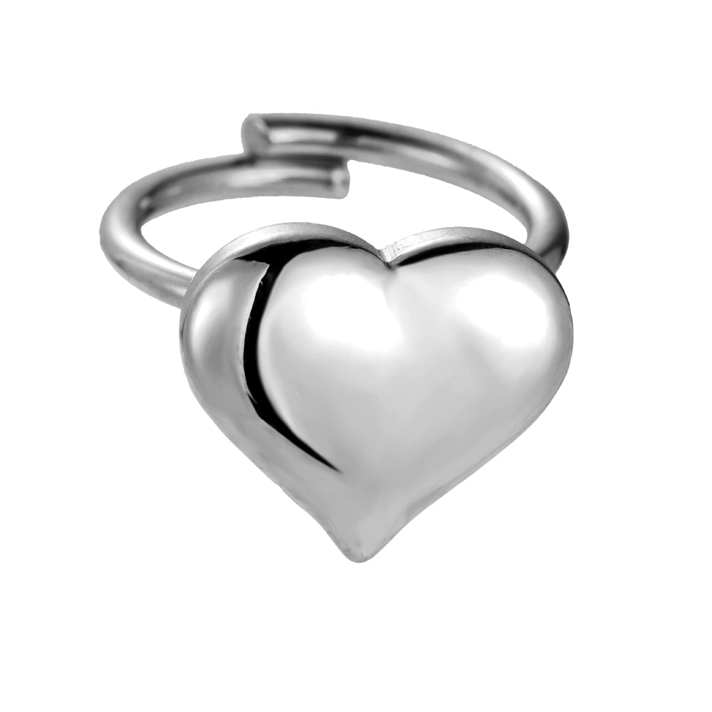 Ring Drop Heart Silber