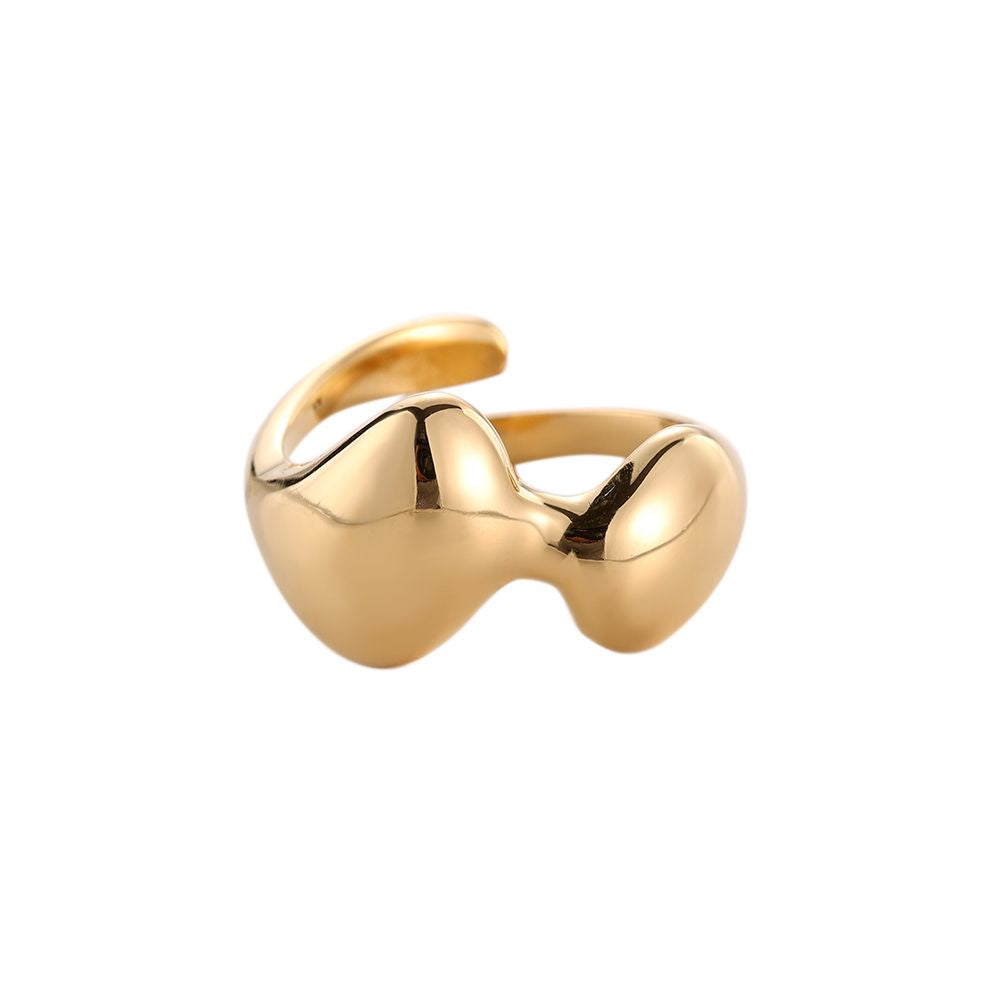 Ring Wavy Chunky Gold