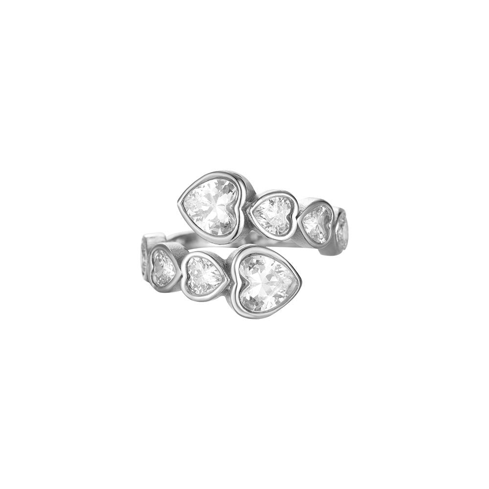 Ring Diamond Hearts Silber