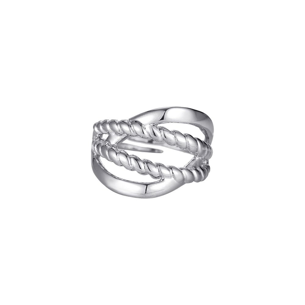 Ring Twist Line Silber