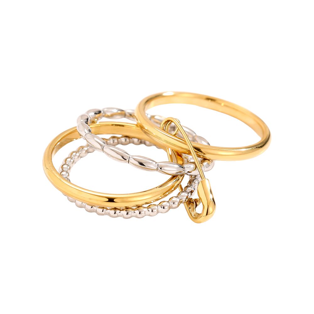 Ring Pave Classic Safety -18K vergoldet