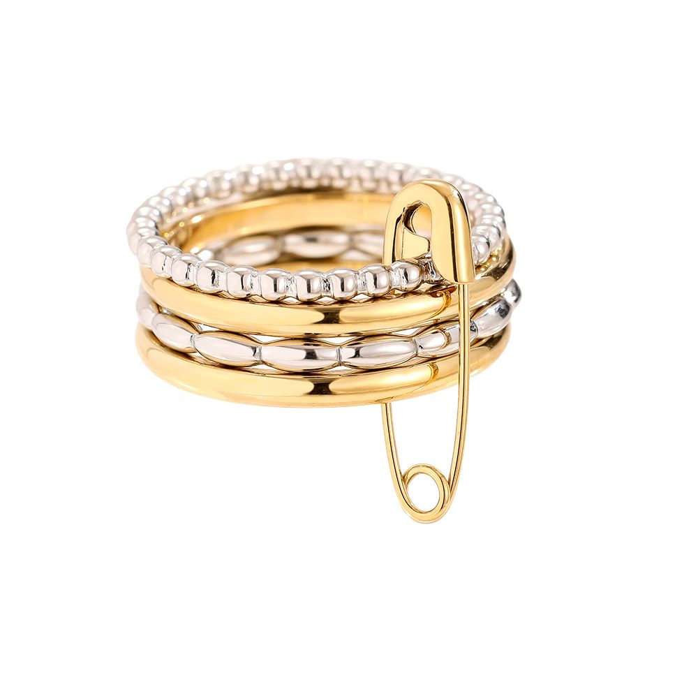 Ring Pave Classic Safety -18K vergoldet