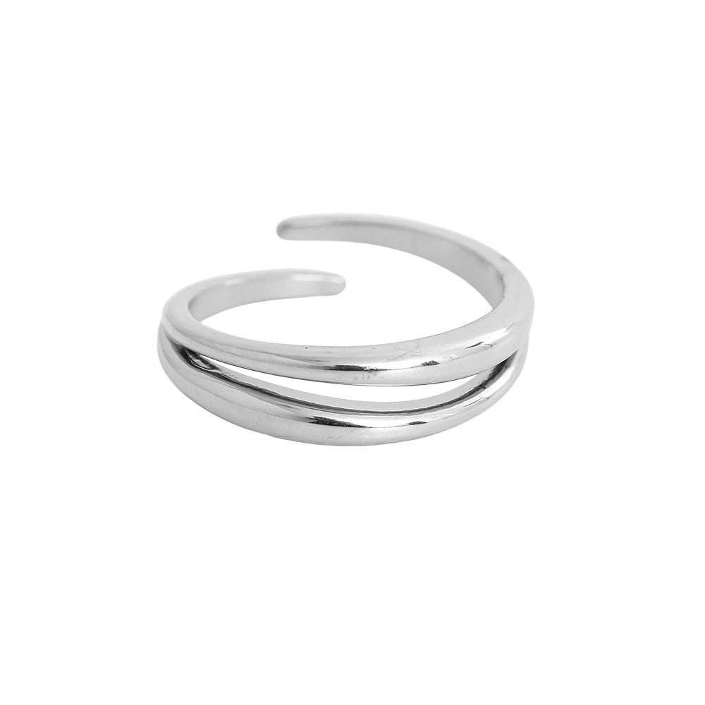 Ring Fine Layer -18K vergoldet