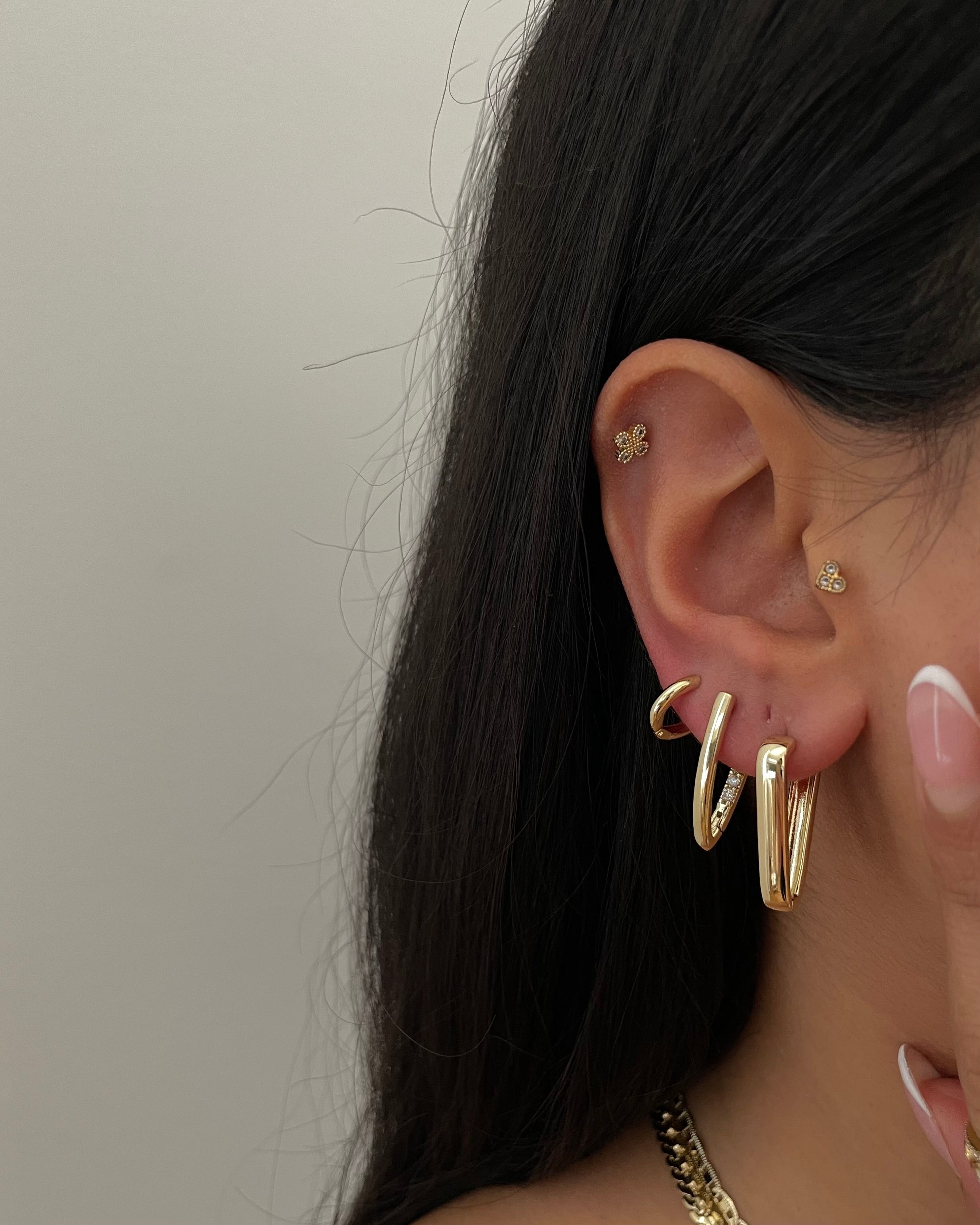 Ohrringe VIP Triangle -14K vergoldet