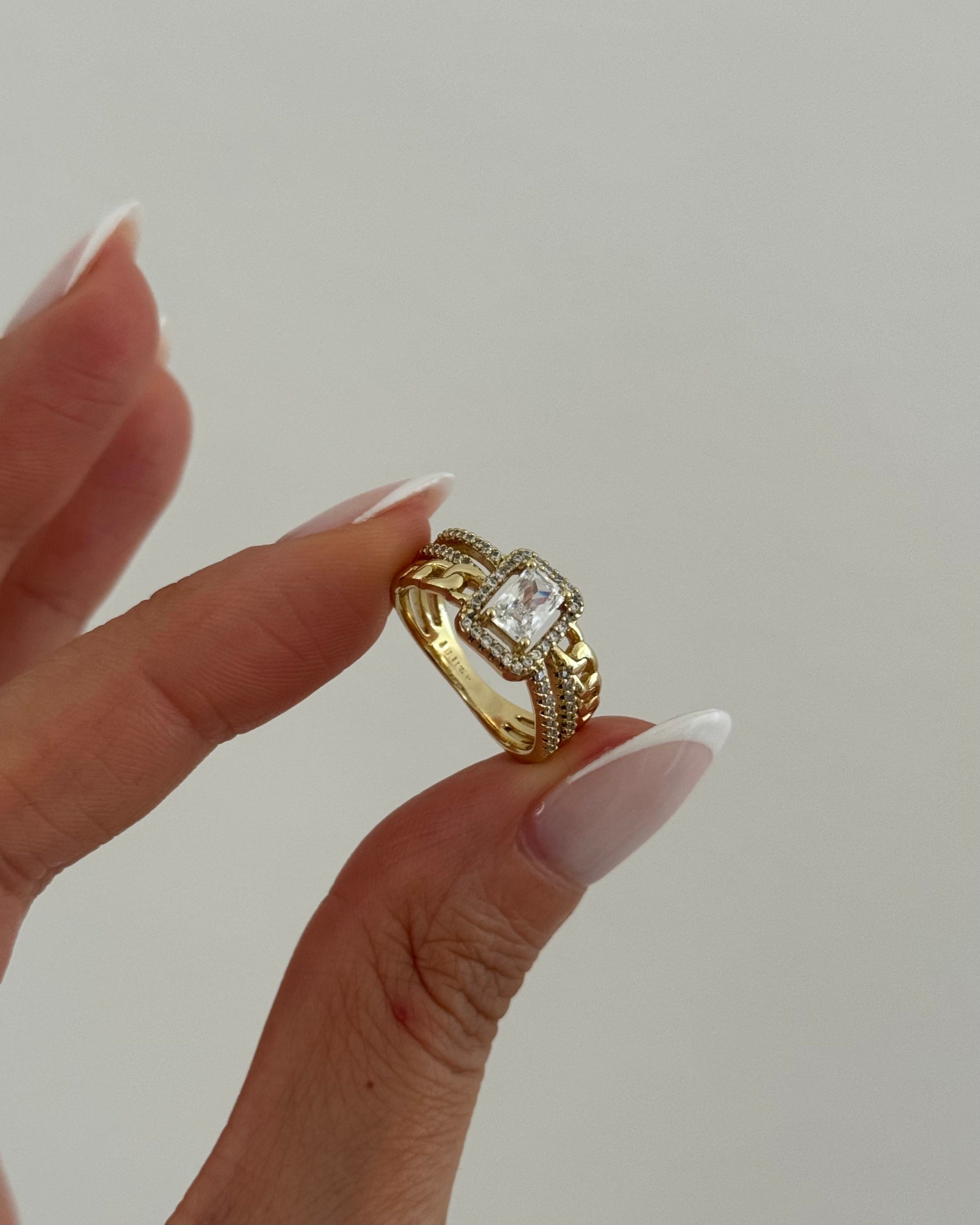 Ring VIP Layer Baguette- 14K vergoldet