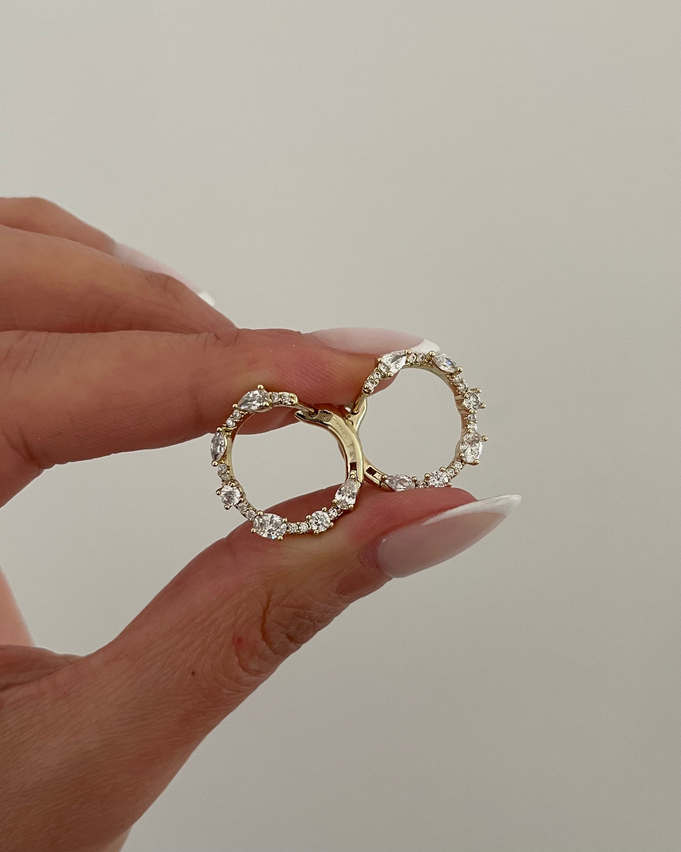 Ohringe VIP Circle Shine -14K vergoldet