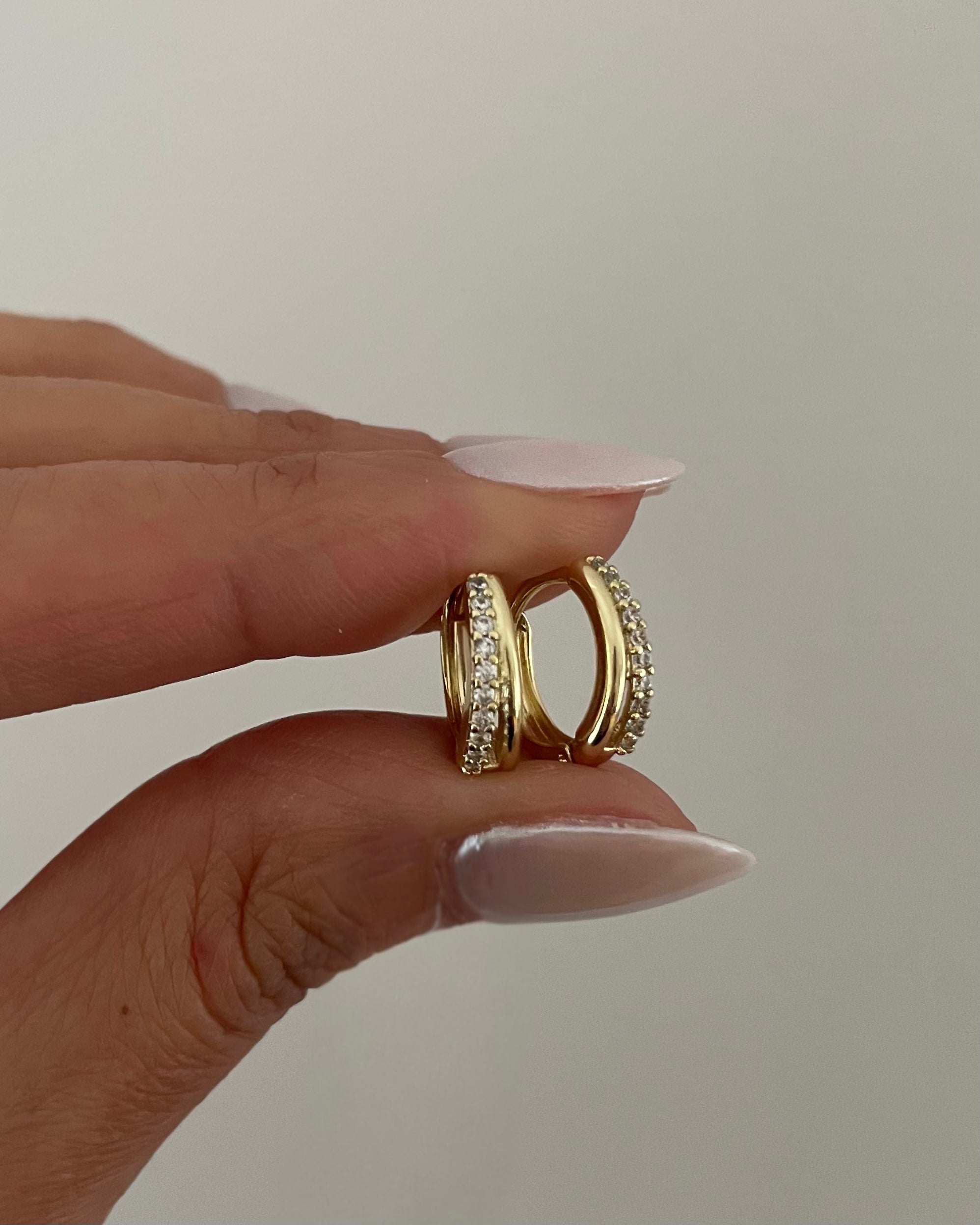 Creolen VIP Layer Line -14K vergoldet