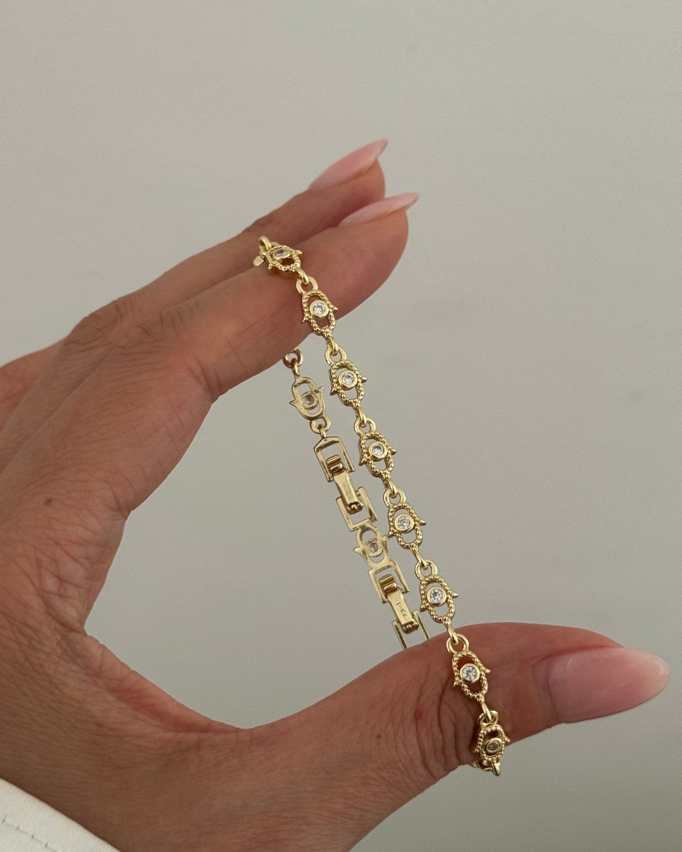 Armband VIP Fine Khamsa -14K vergoldet