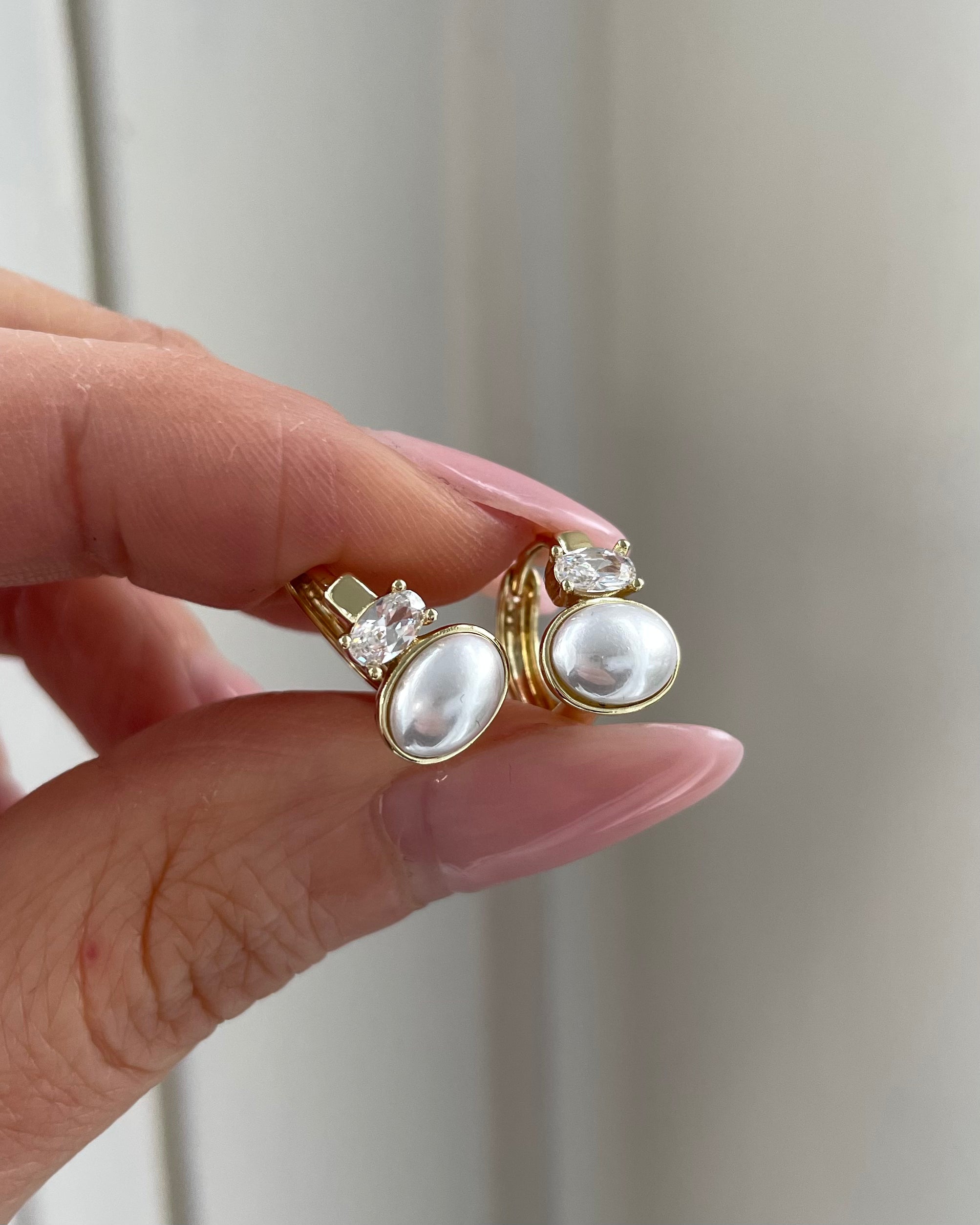 Creolen VIP Pearl - 14K vergoldet