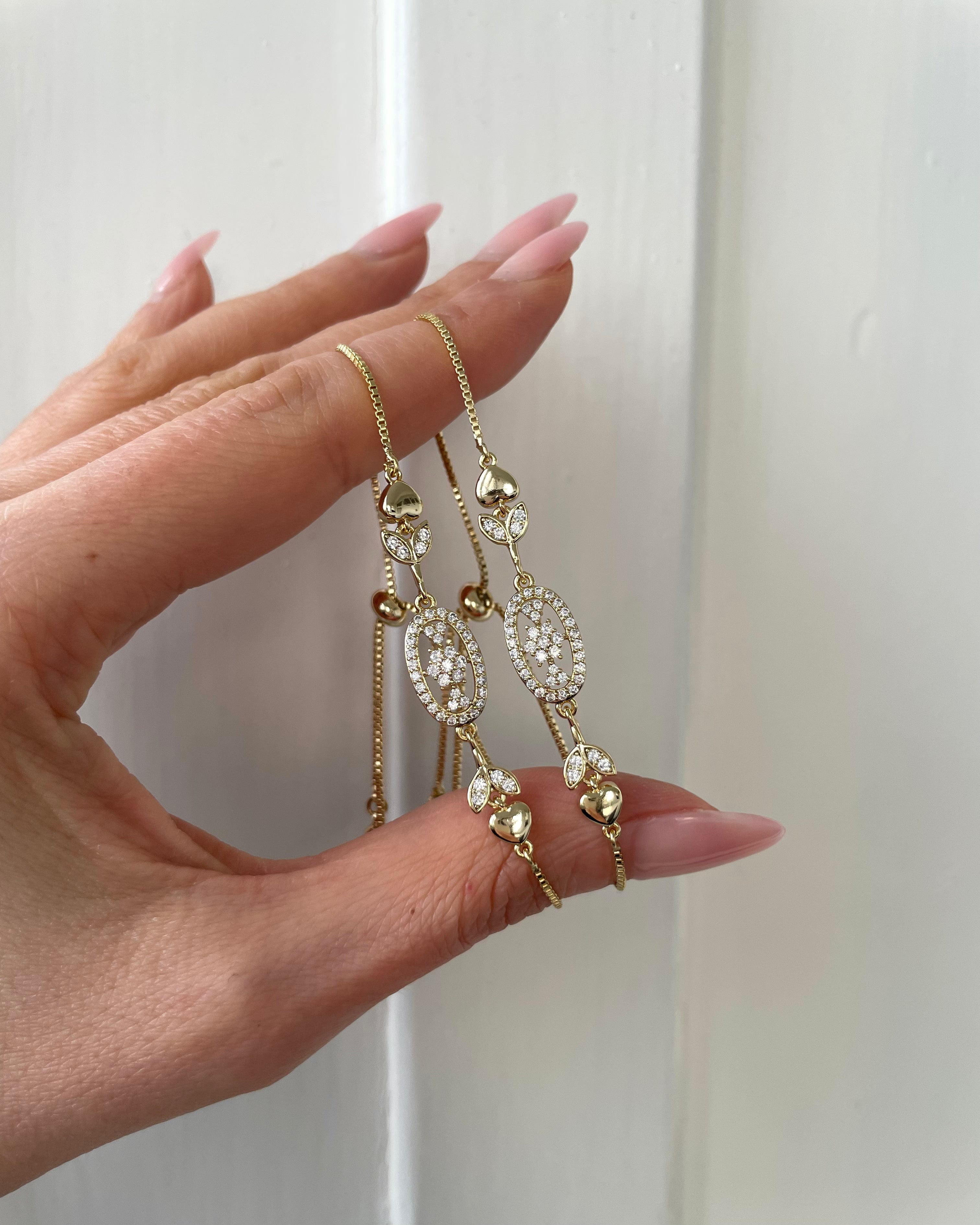 Armband VIP Heart Flower -14K vergoldet