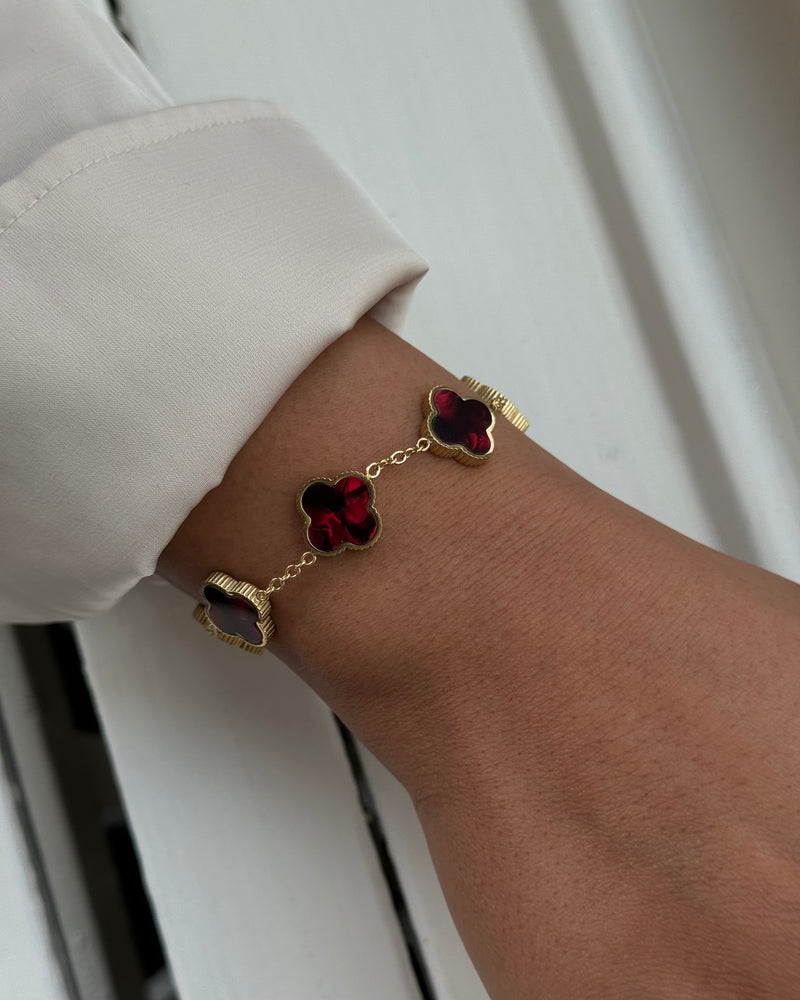 Armband Clover Luxe  Red