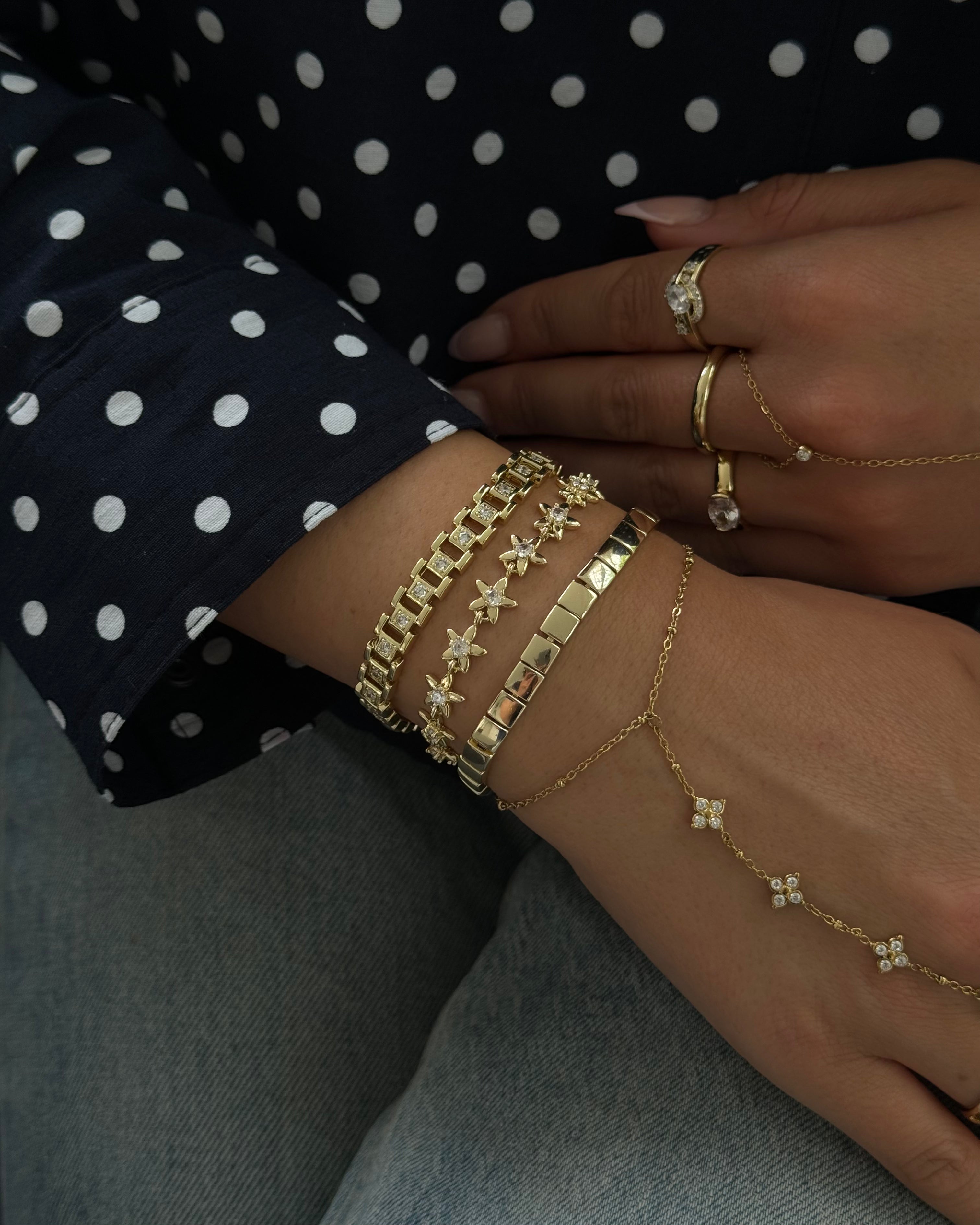 Armband VIP Golden Cubic - 14K vergoldet