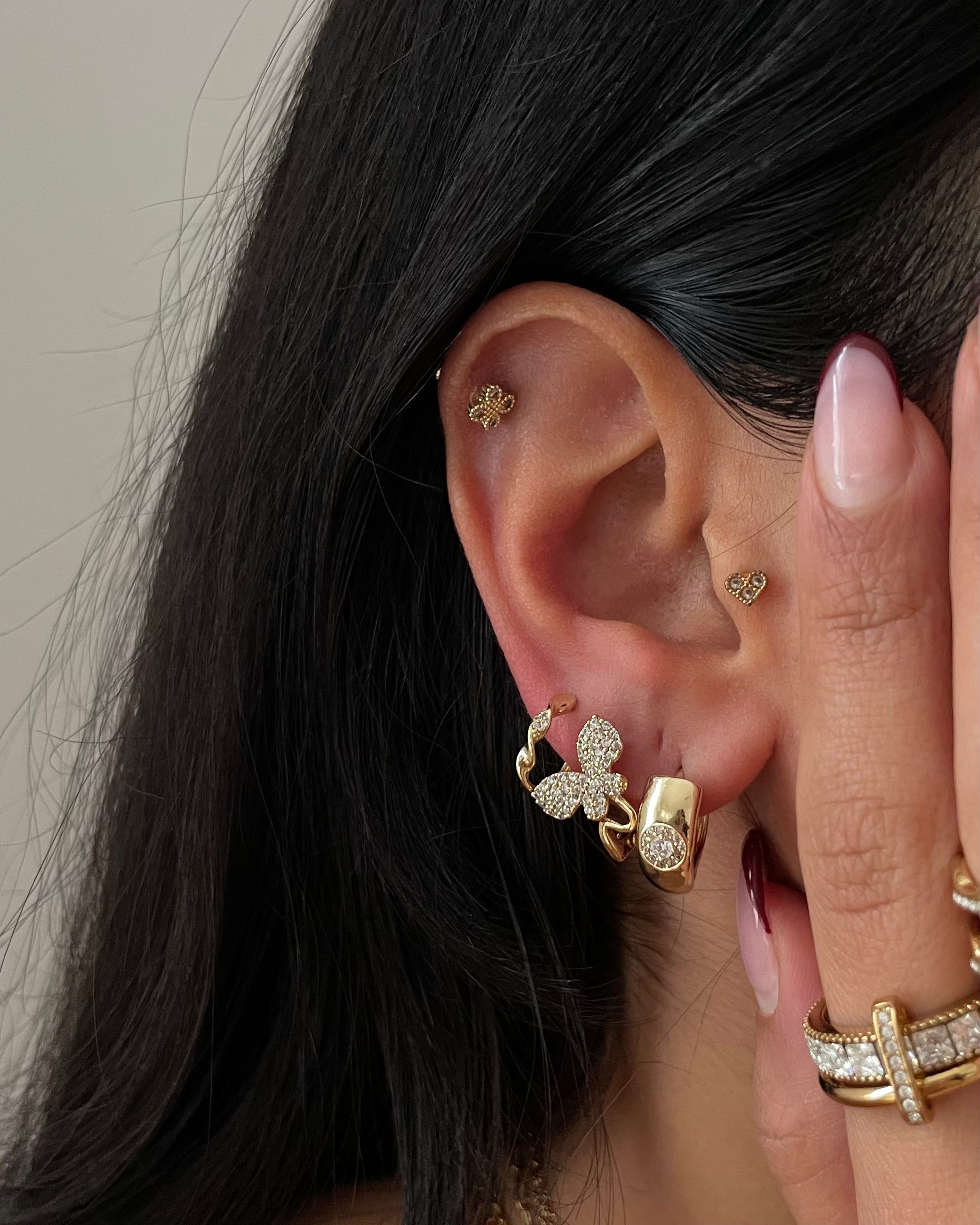 Creolen VIP Mini Twist -14K vergoldet