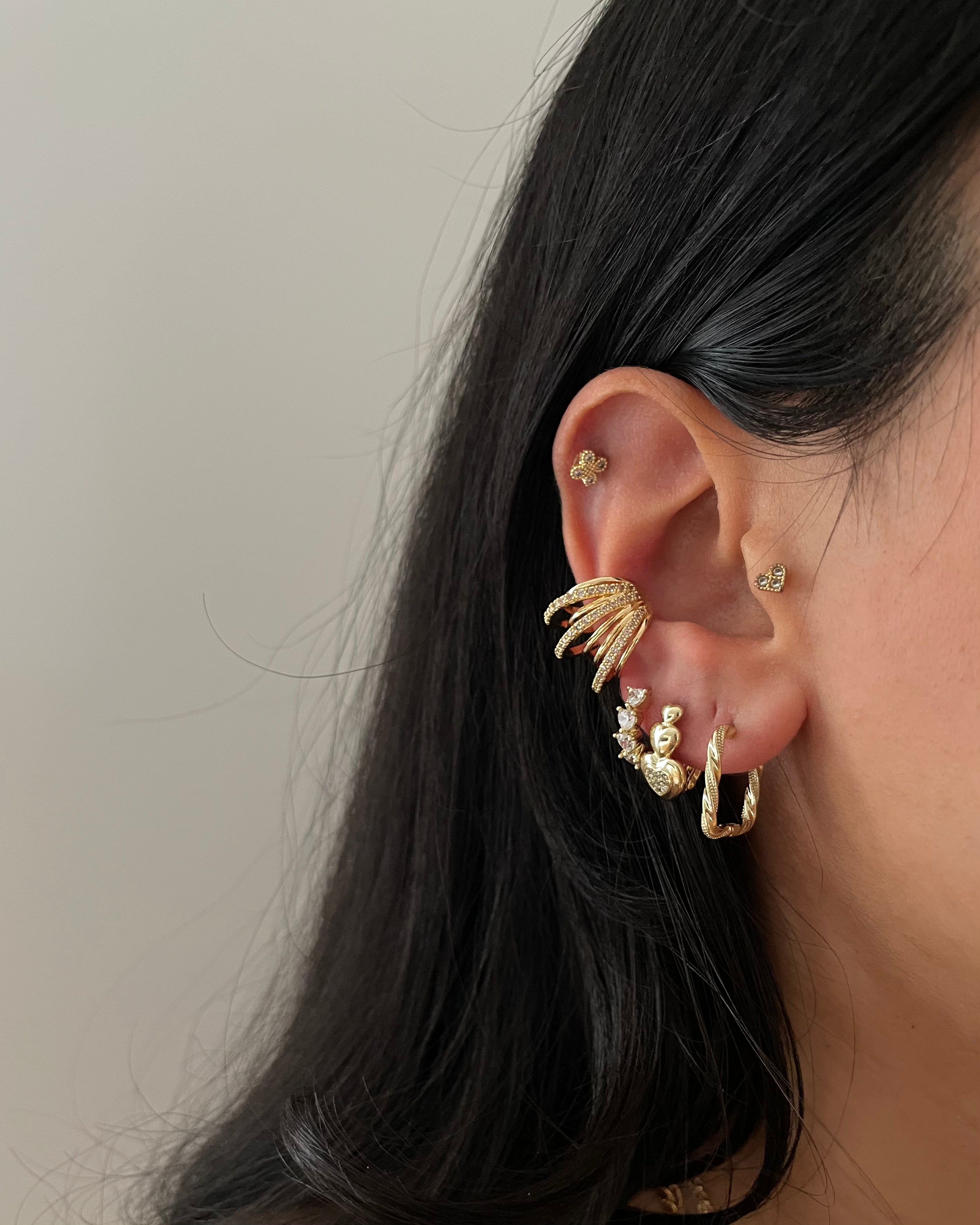 Ohrringe VIP Fine Square -14K vergoldet