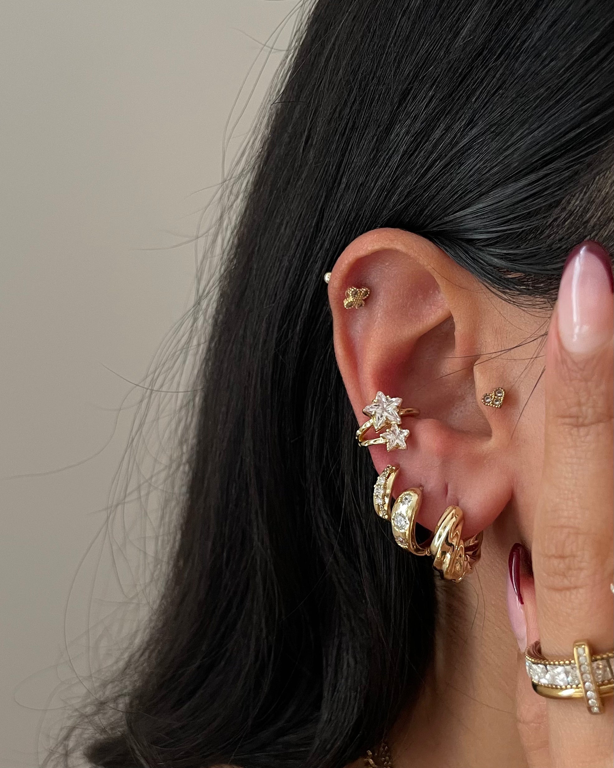 Earcuff VIP Star Bright -14K vergoldet