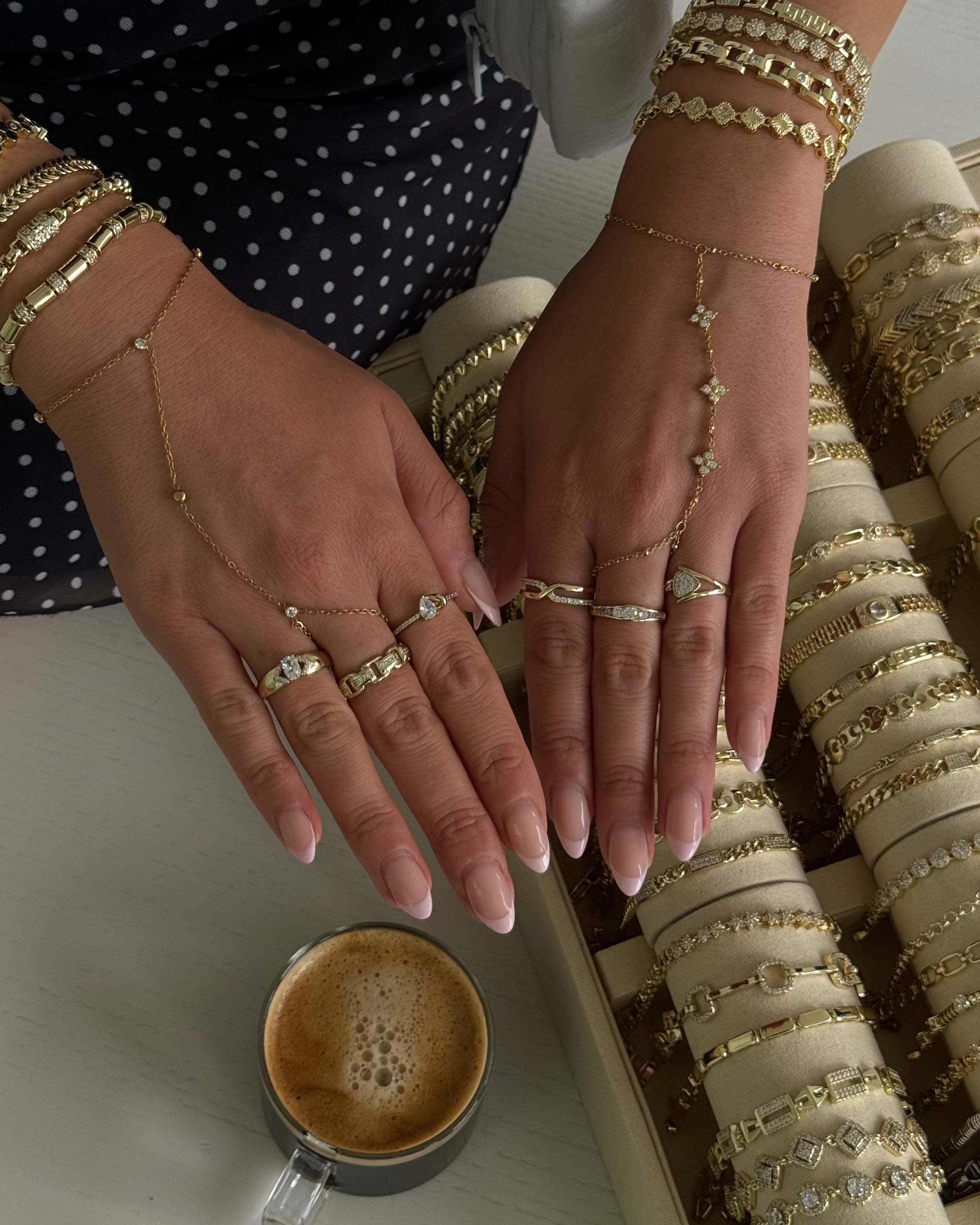 Ring VIP Triangle Chain- 14K vergoldet