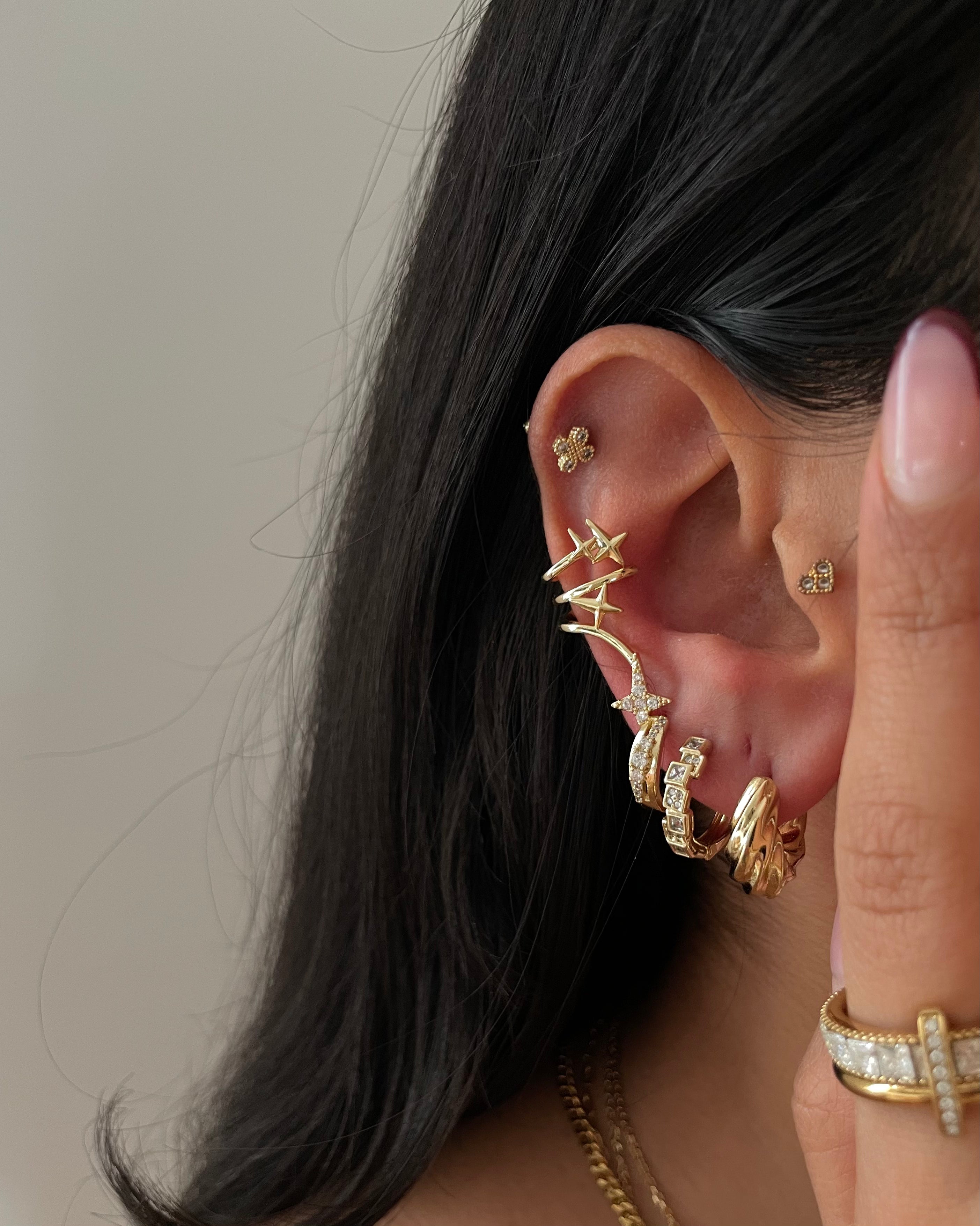 Earcuff VIP Layer North Star -14K vergoldet