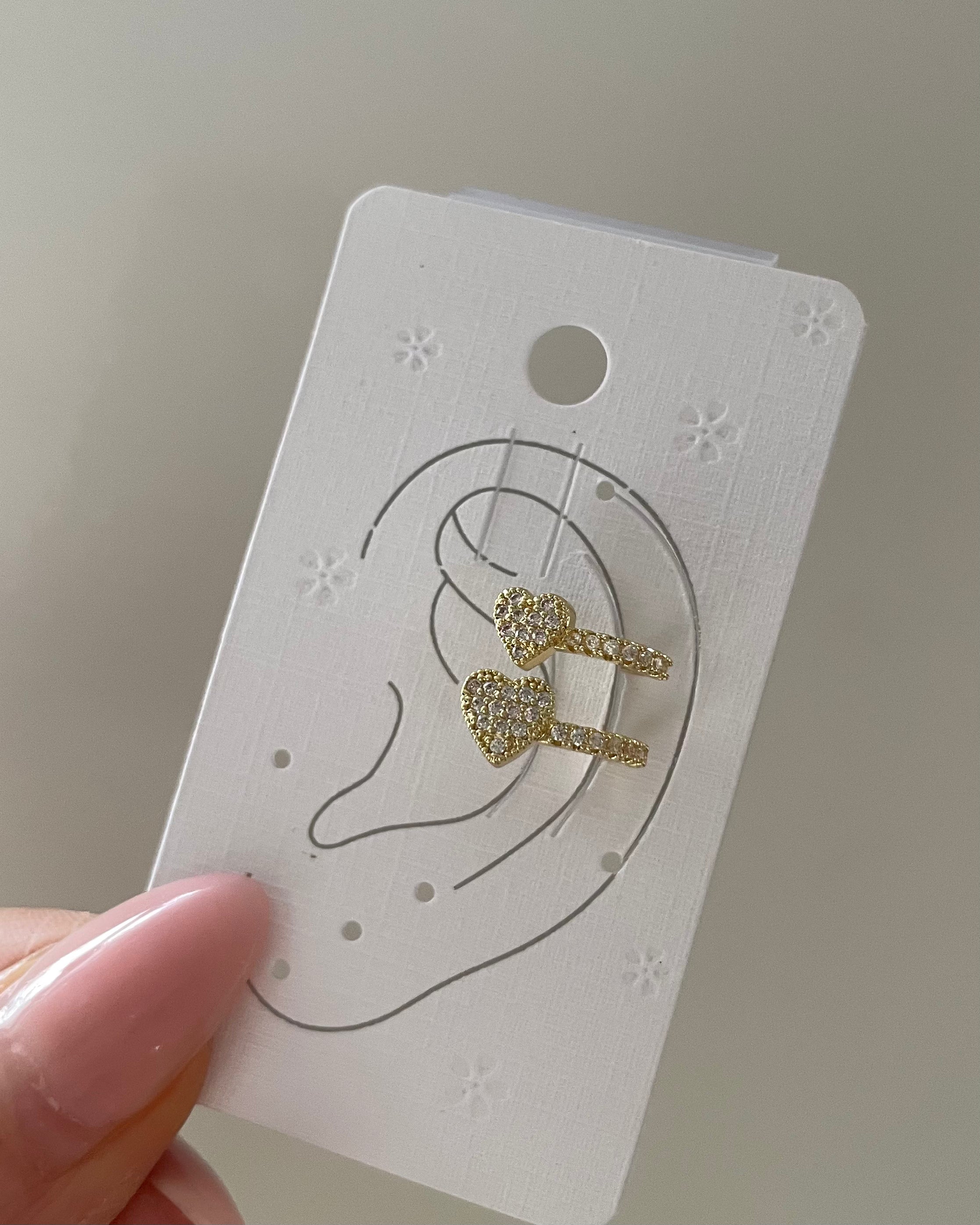 Earcuff VIP Layer Heart Shine -14K vergoldet