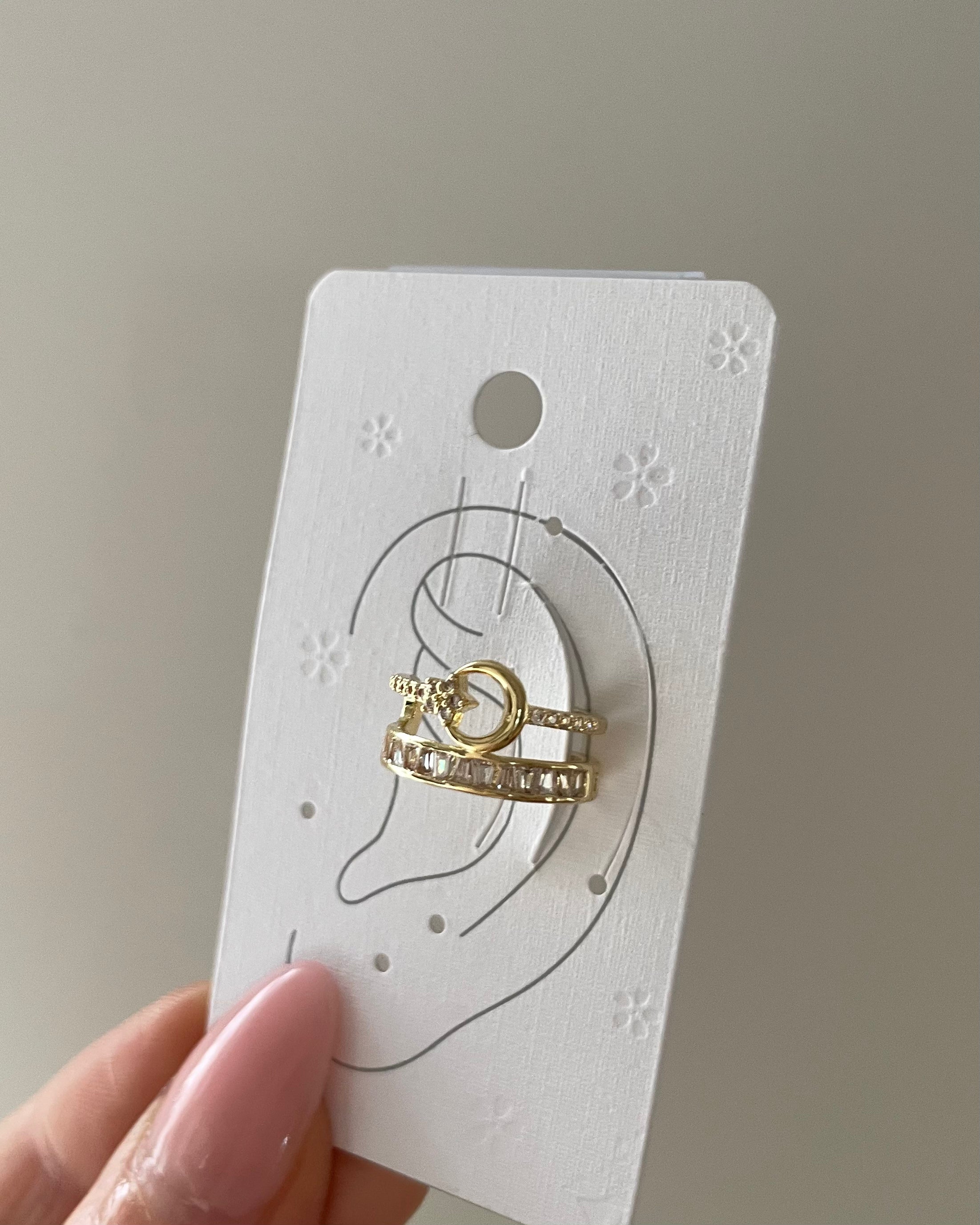 Earcuff VIP  Layer Moon - 14K vergoldet