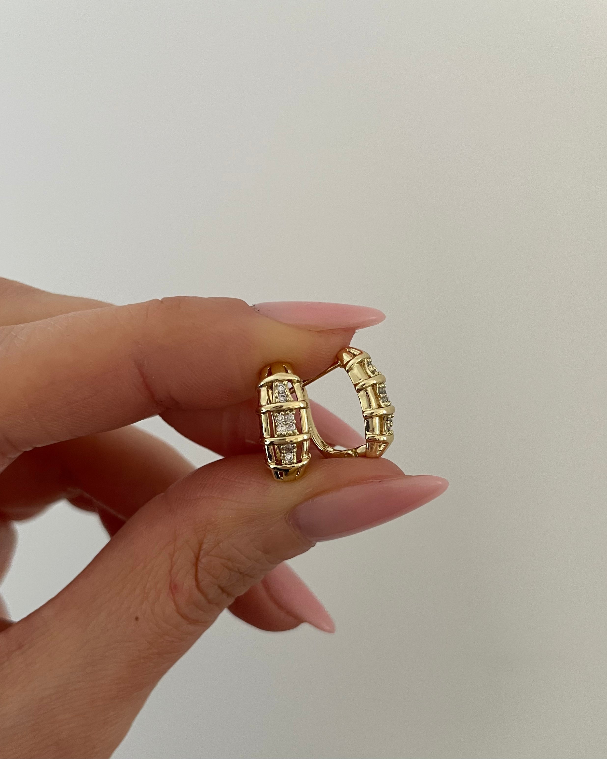 Ohrringe VIP Square Glitter -14K vergoldet