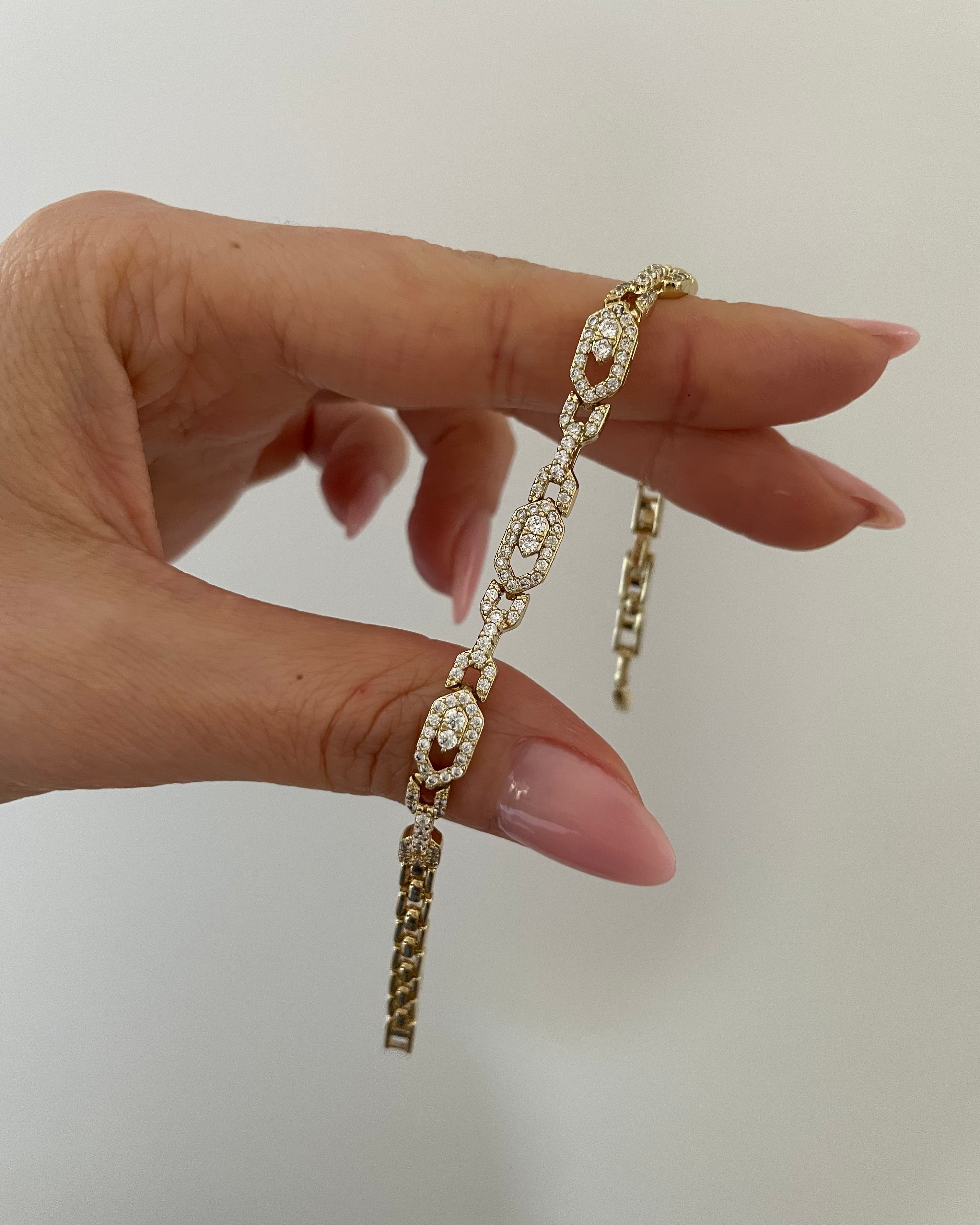 Armband VIP Glitter Diamonds -14K vergoldet