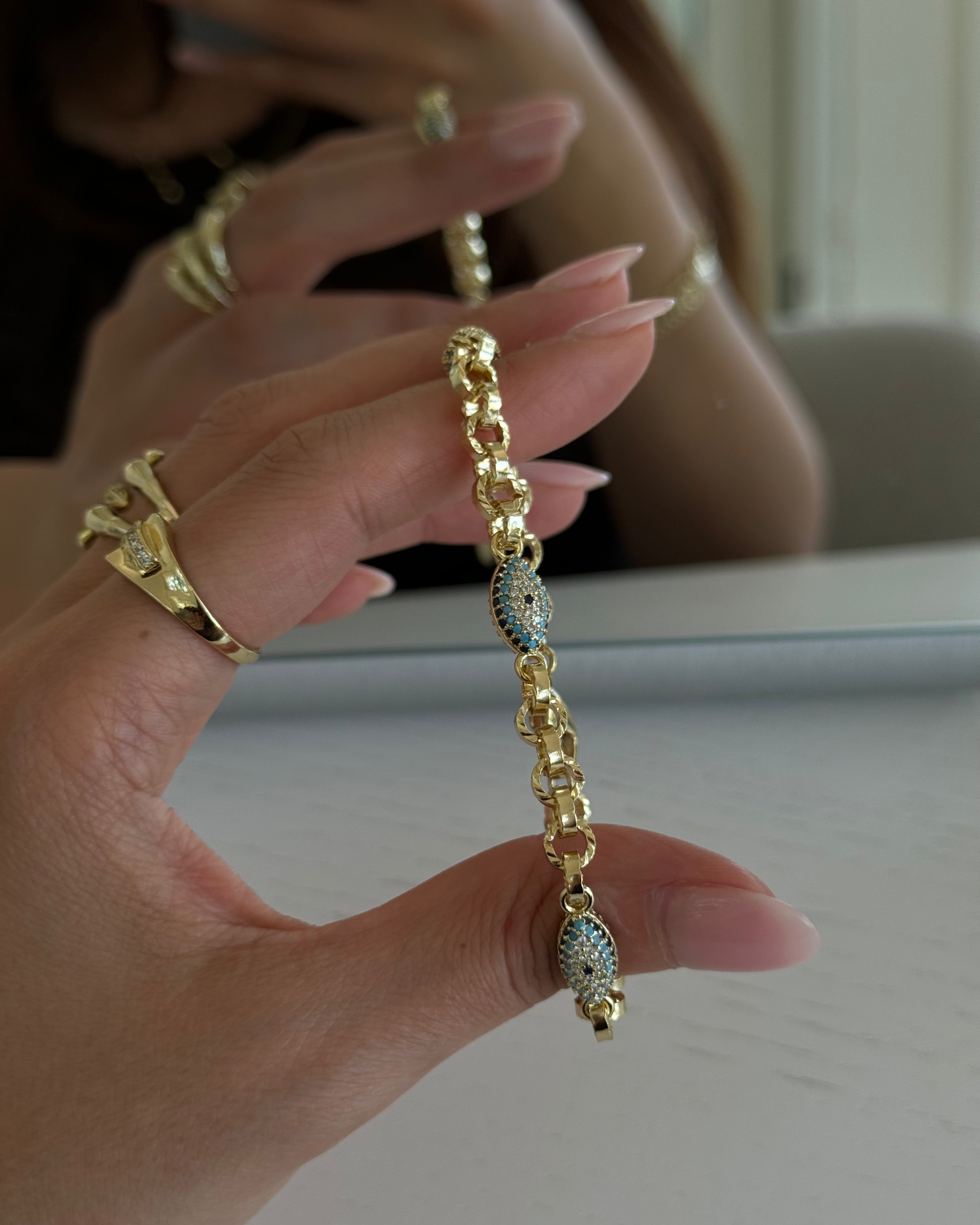 Armband VIP Nazar Oval -14K vergoldet
