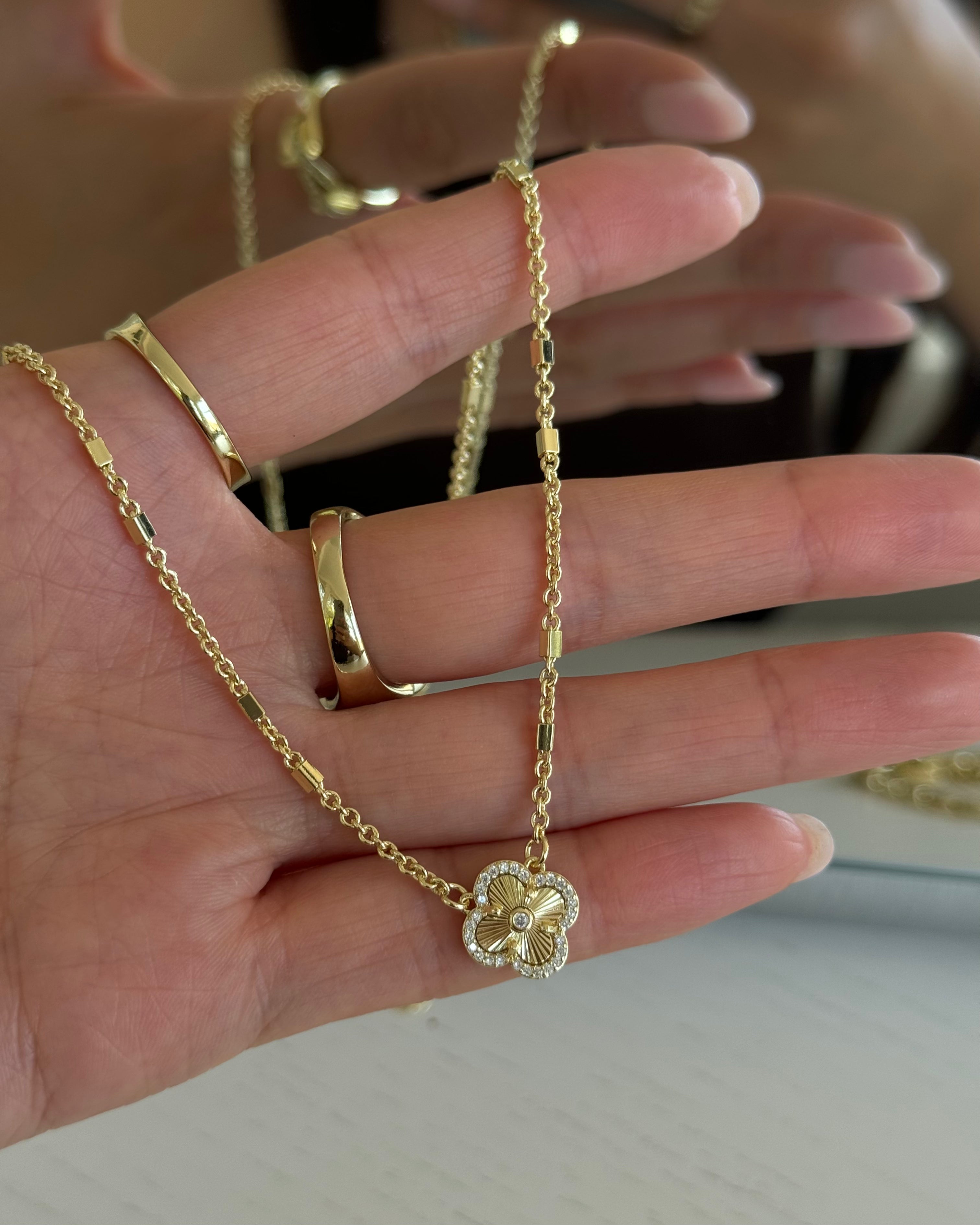 Kette VIP Clover -14K vergoldet