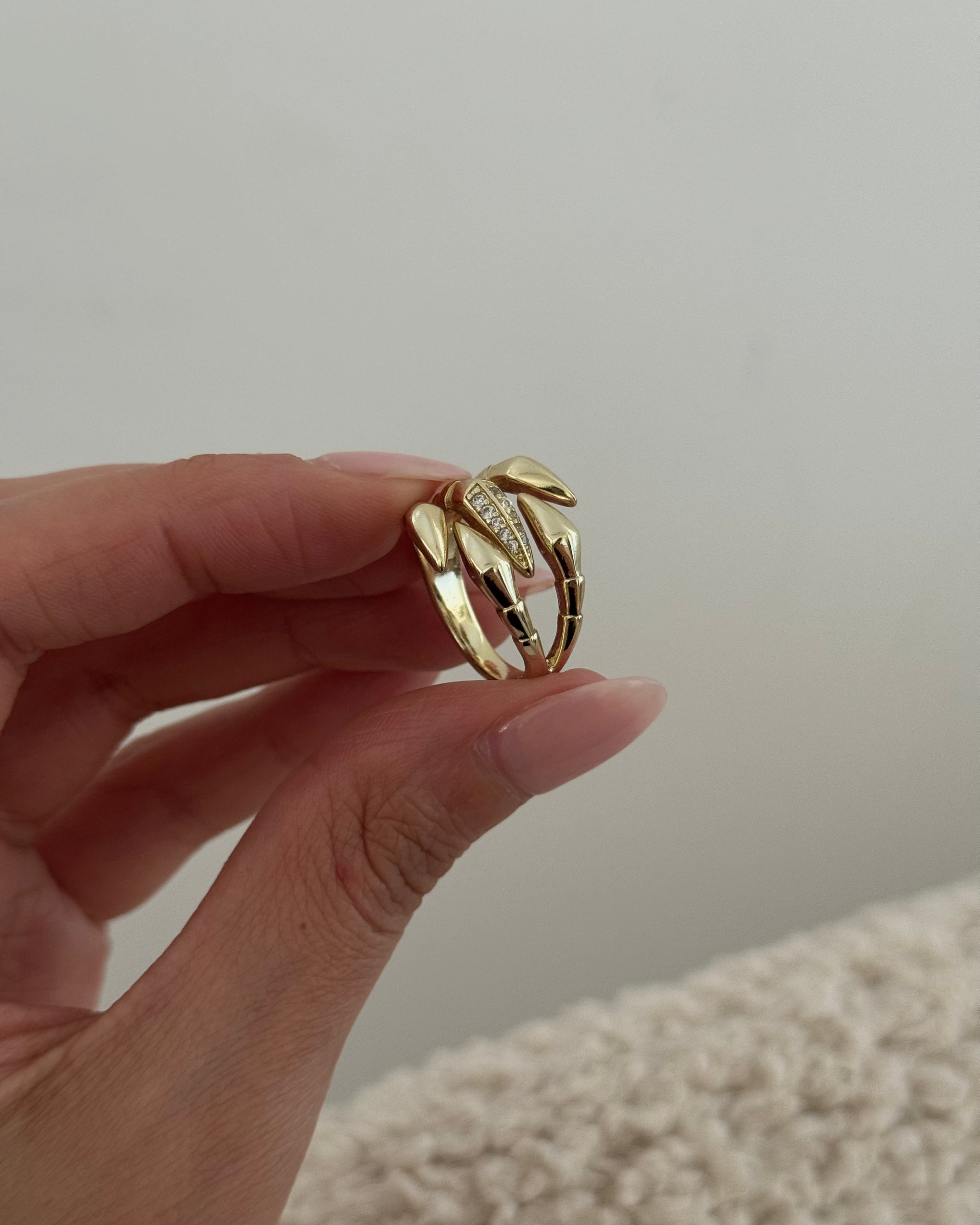 Ring VIP Claw -14K vergoldet