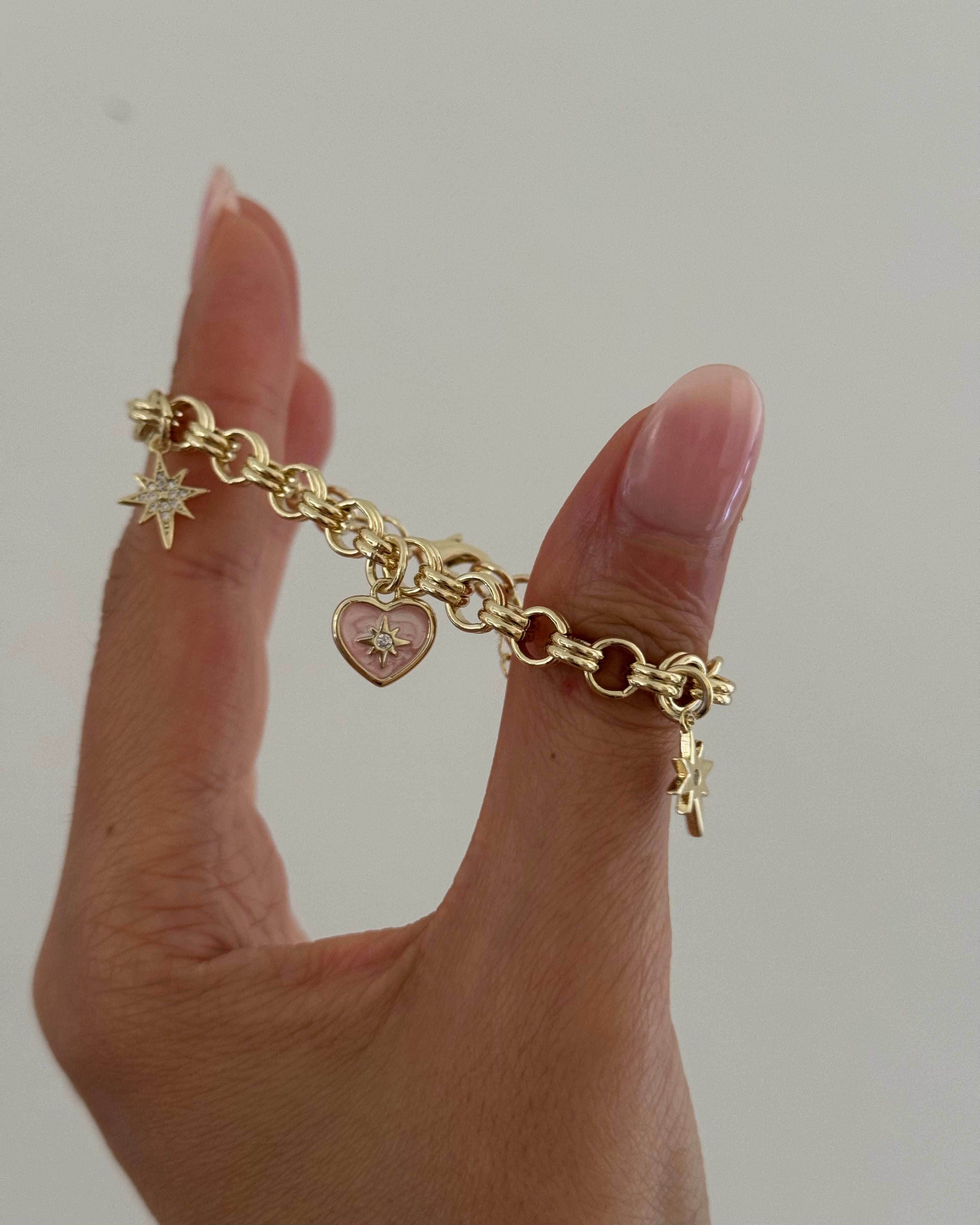 Armband VIP Charm Rose -14K vergoldet