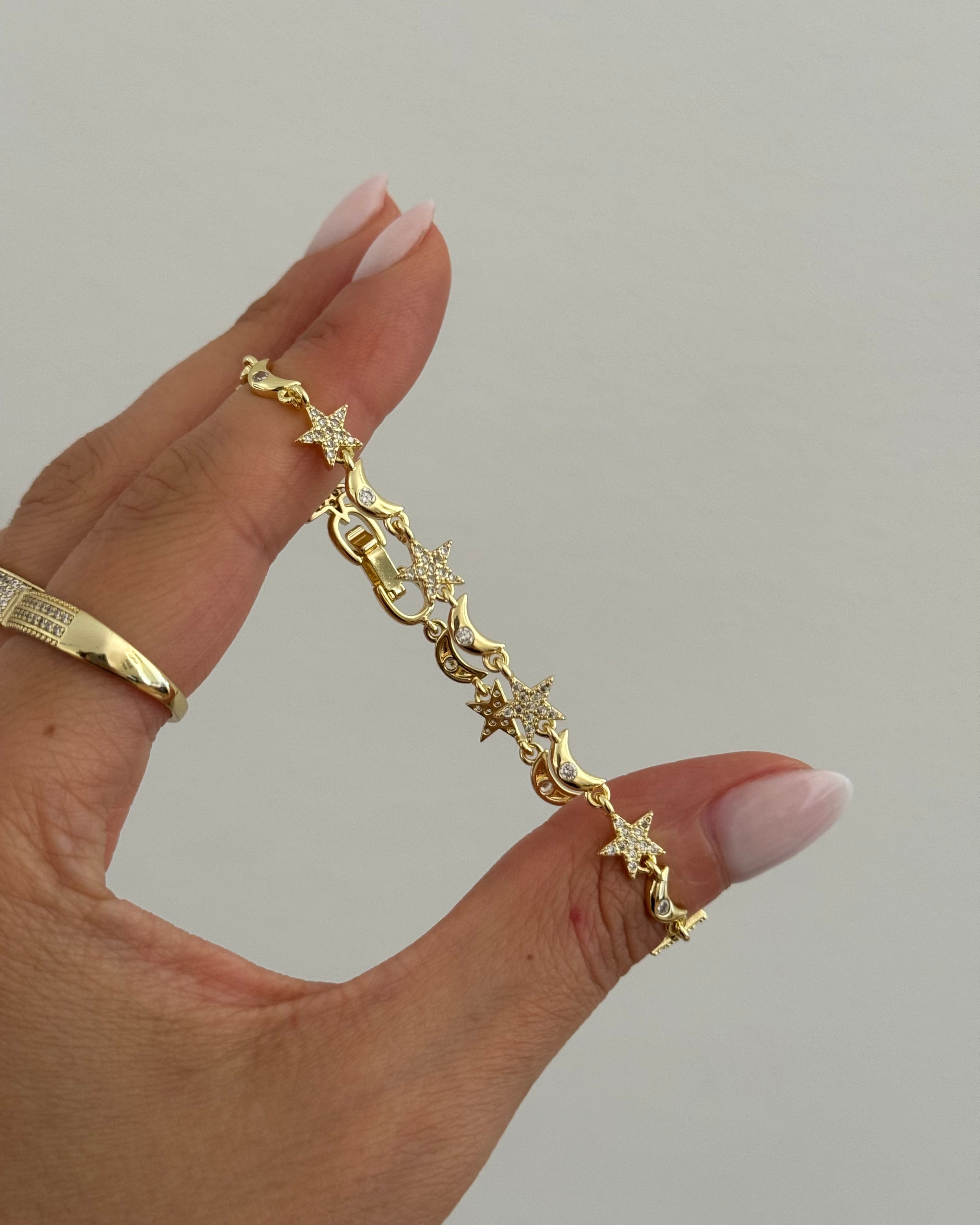 Armband VIP Moon Star -14K vergoldet