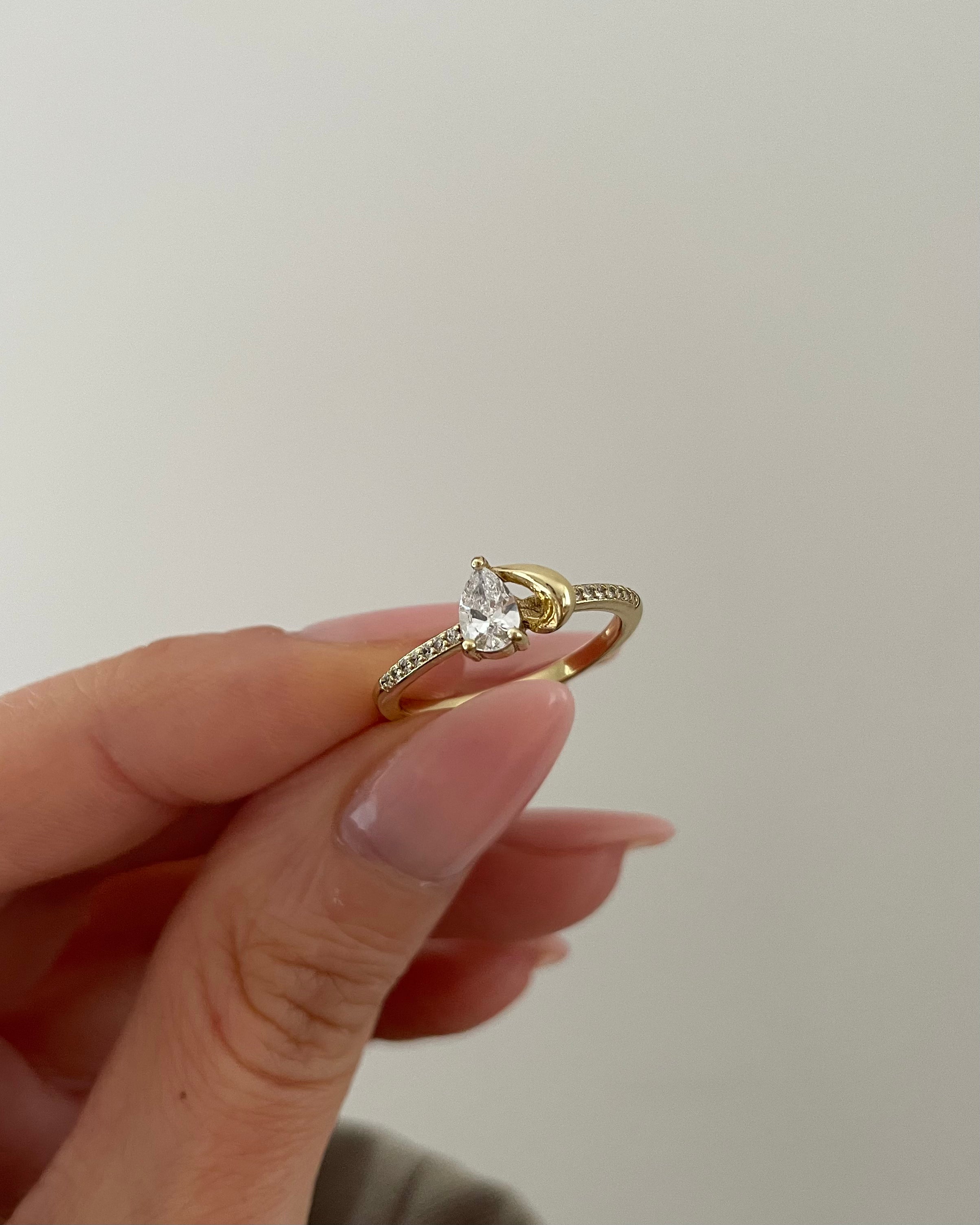 Ring VIP Fine Drop Heart -14K vergoldet