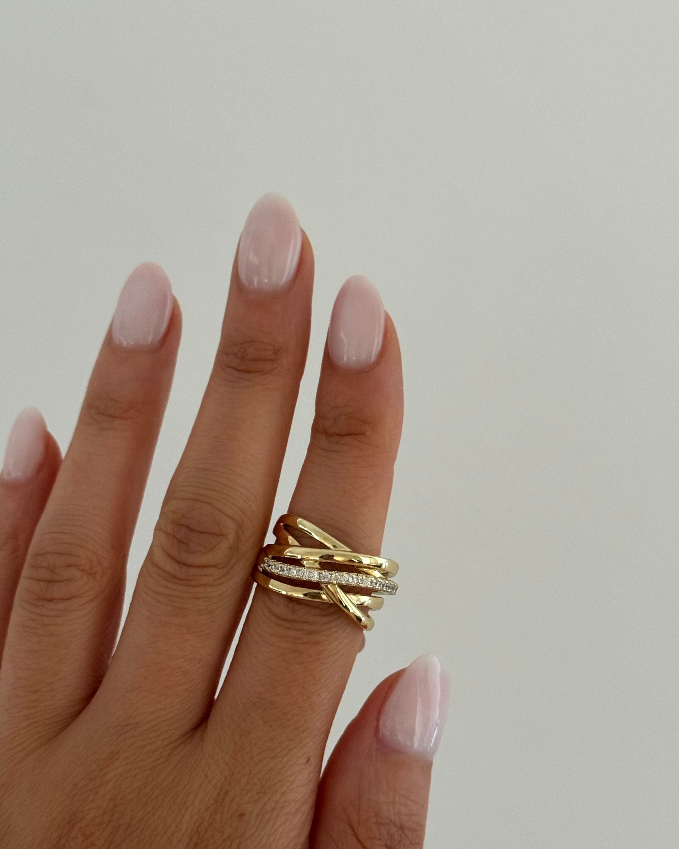 Ring VIP Layer Linea -14K vergoldet