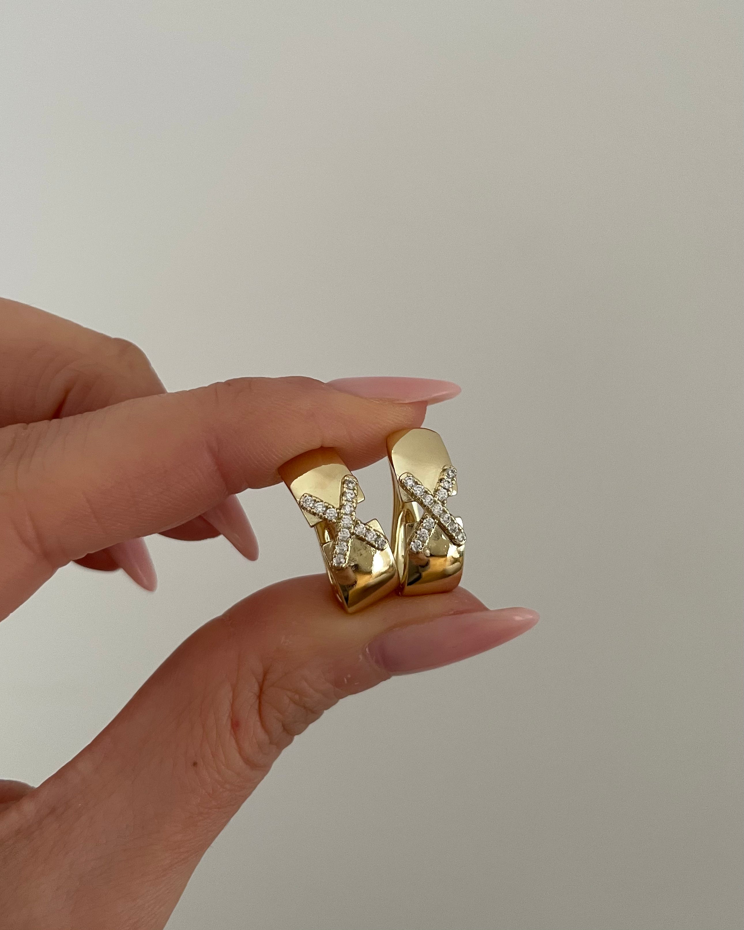 Ohrringe VIP X -14K vergoldet