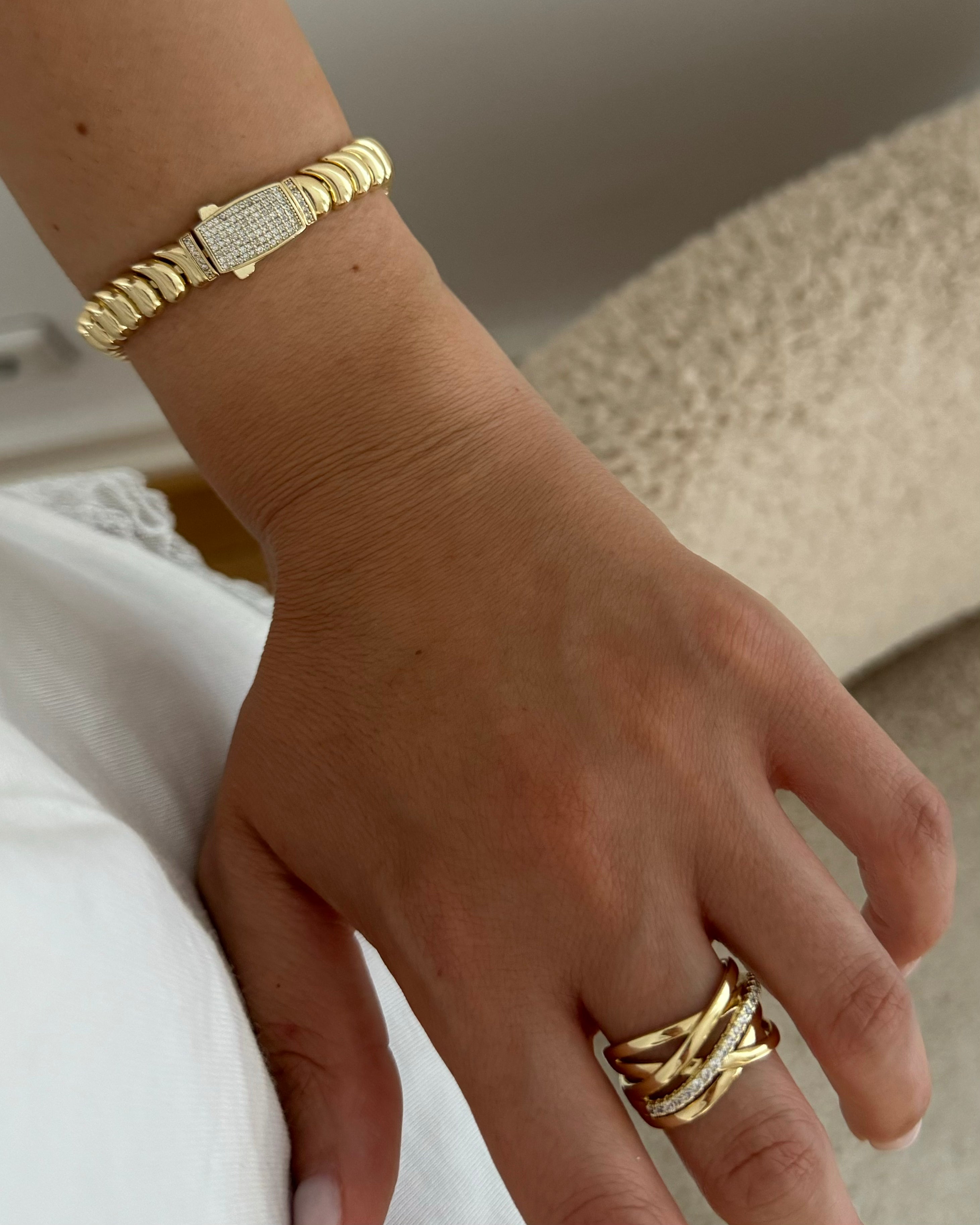Armband VIP Gurmet Drop -14K vergoldet