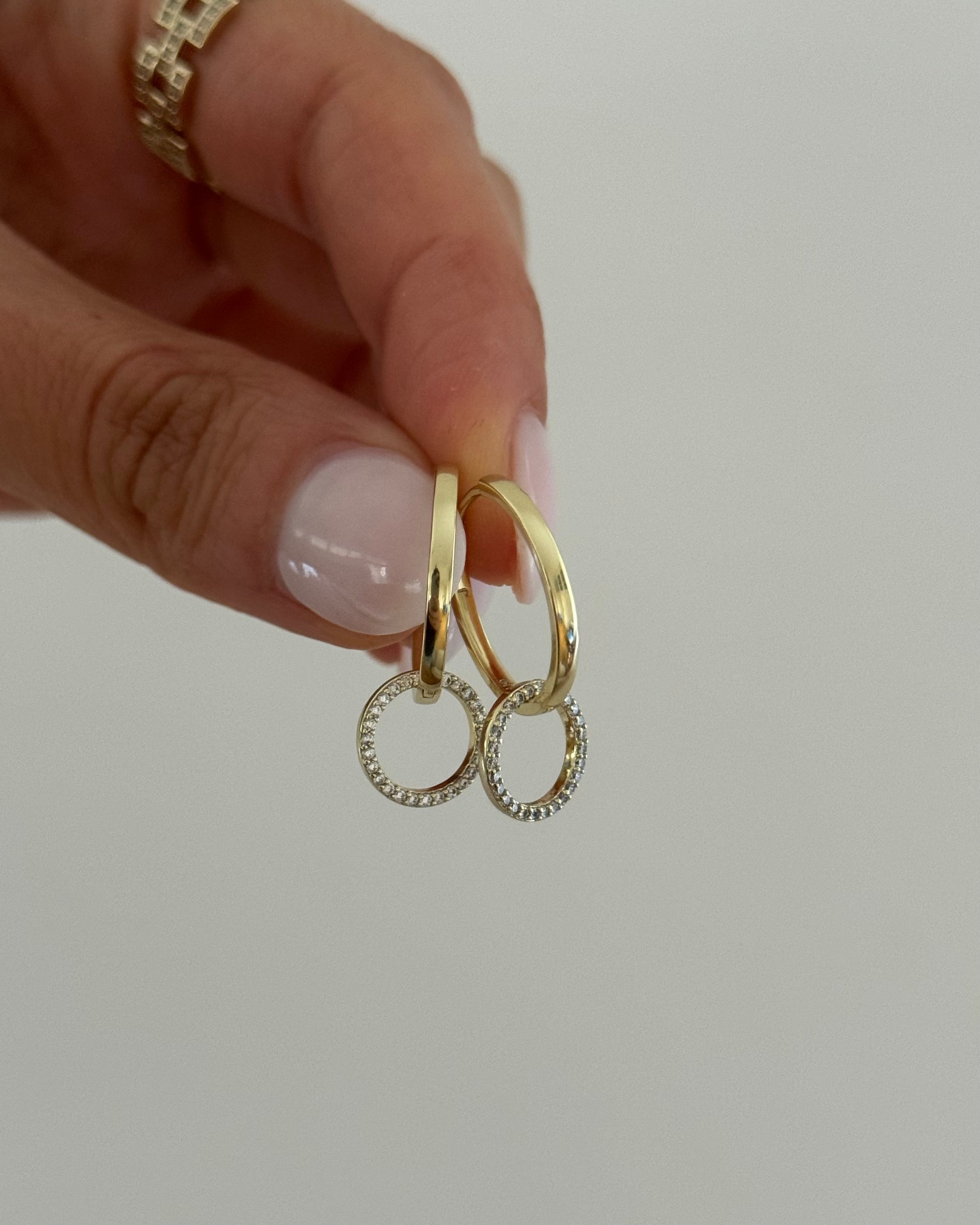 Creolen VIP Charm -14K vergolet