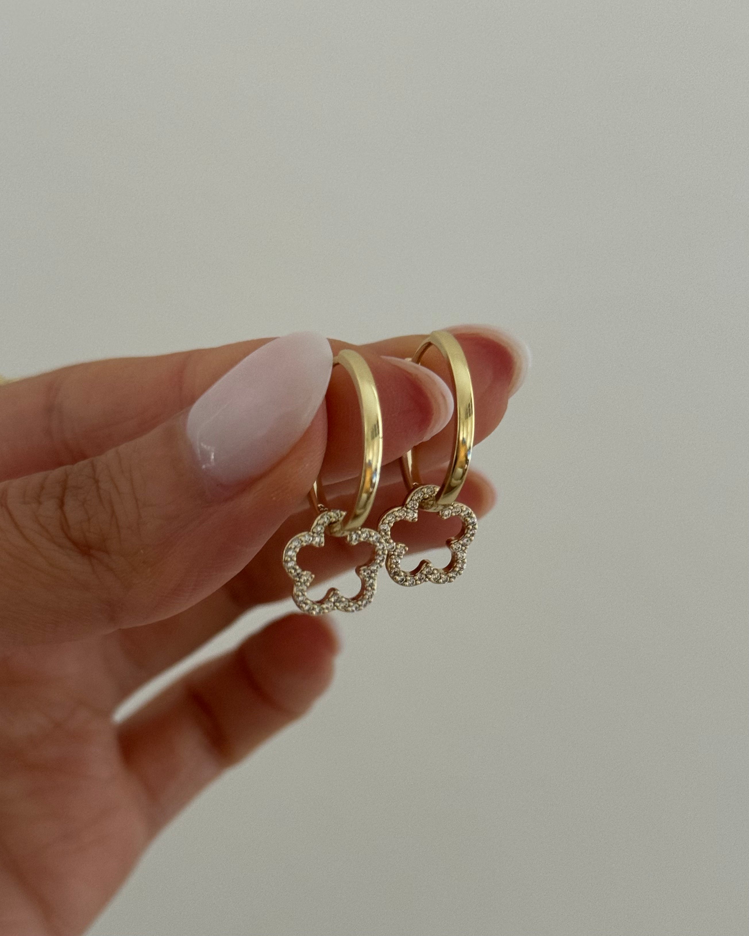 Creolen VIP Charm -14K vergolet