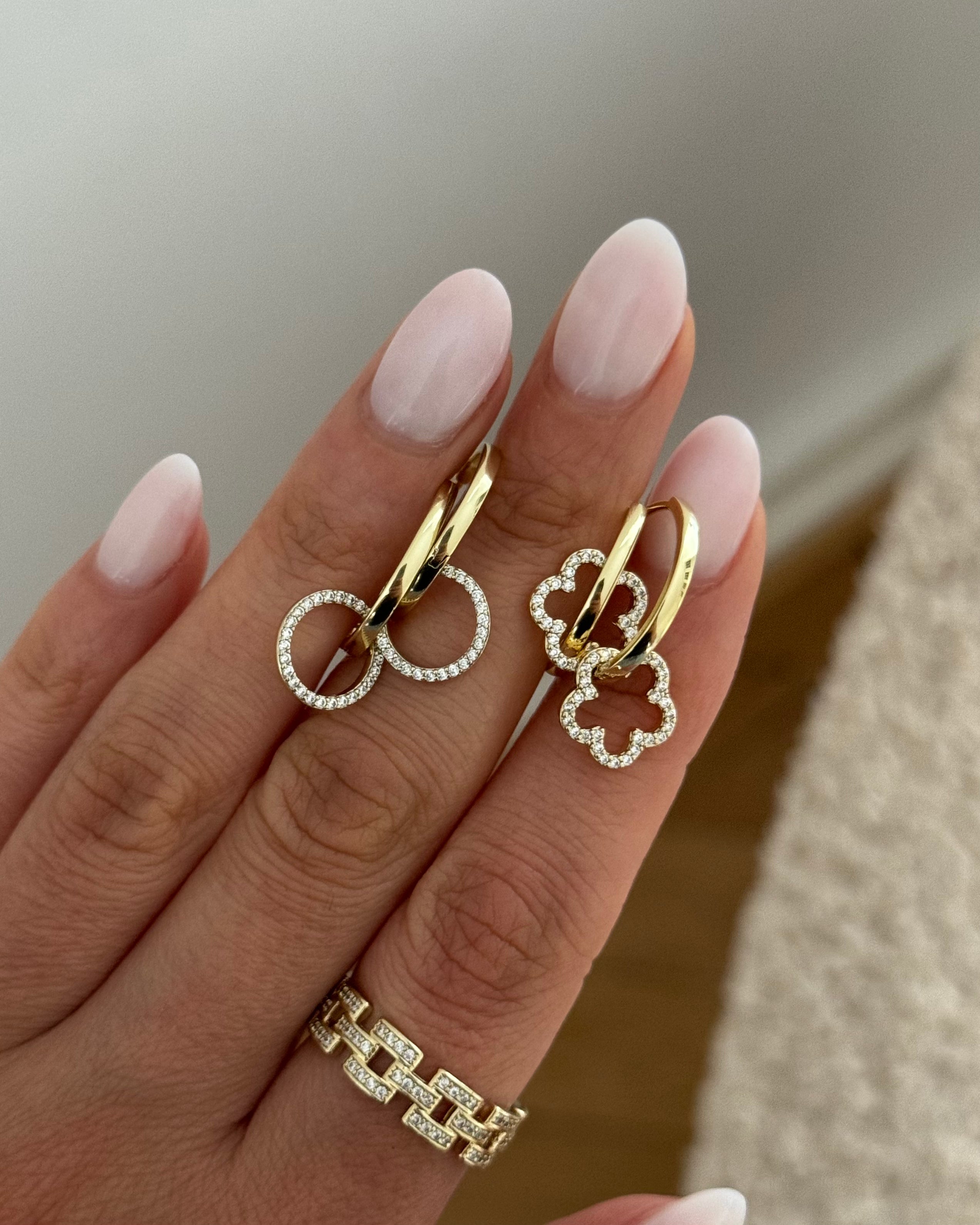 Creolen VIP Charm -14K vergolet