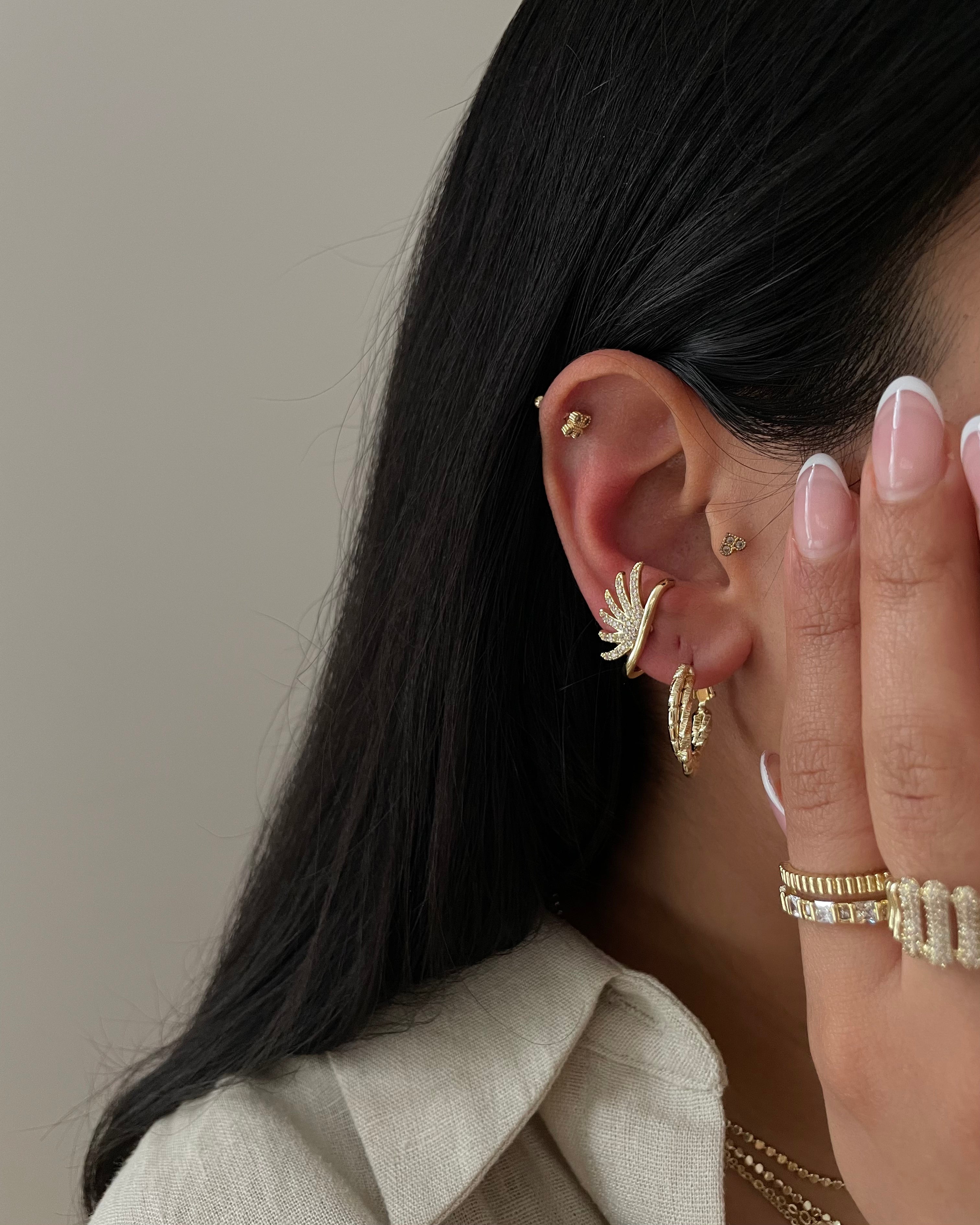 Ohrringe VIP Cuff Shine -14K vergoldet