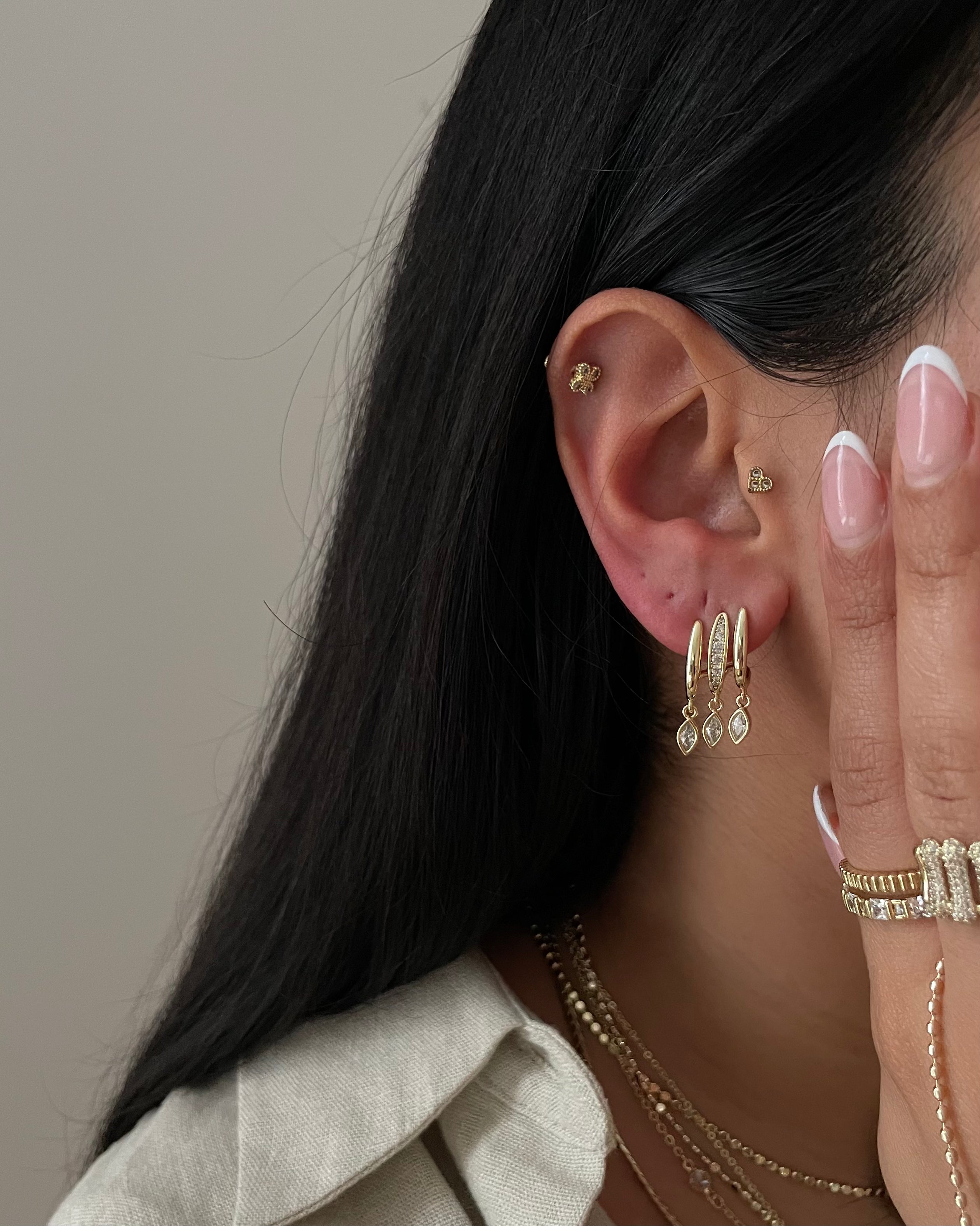 Ohrringe VIP Layer Drop -14K vergoldet