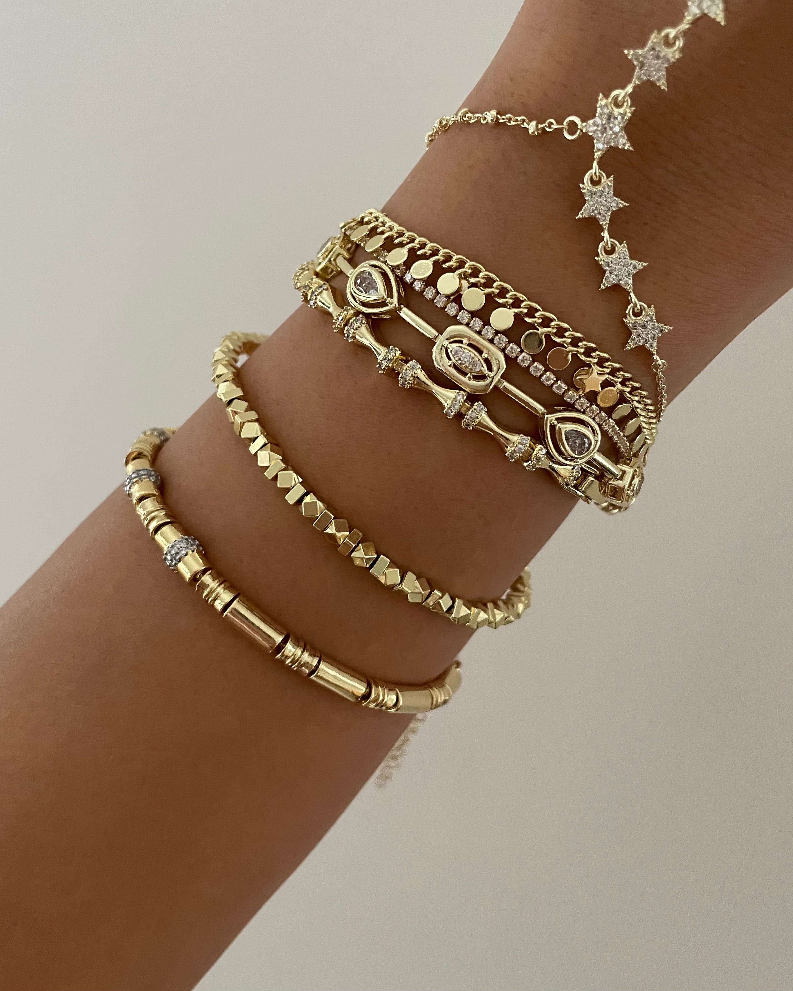 Armreif Golden -14K vergoldet