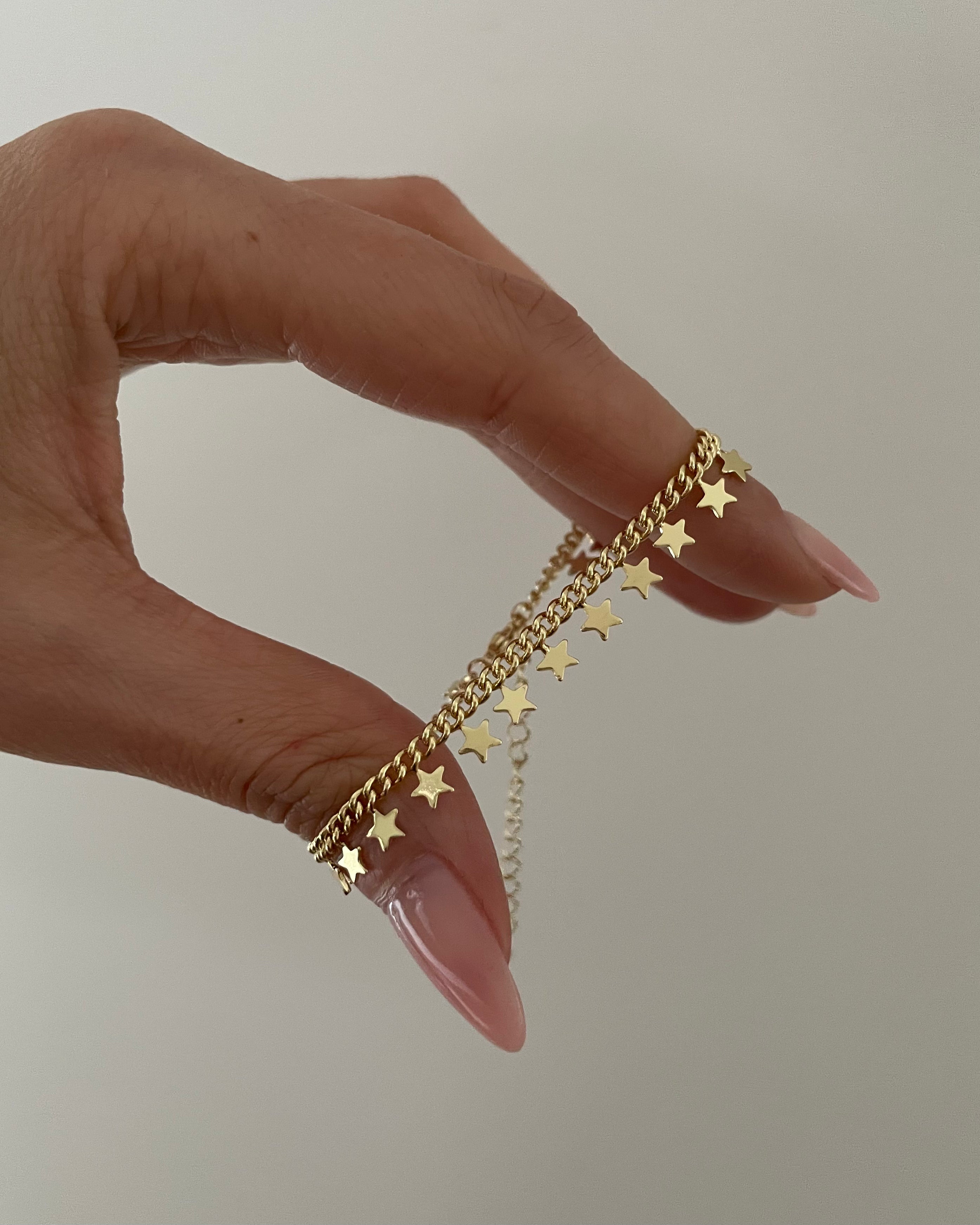 Armband VIP Fine Chain Star -14K vergoldet