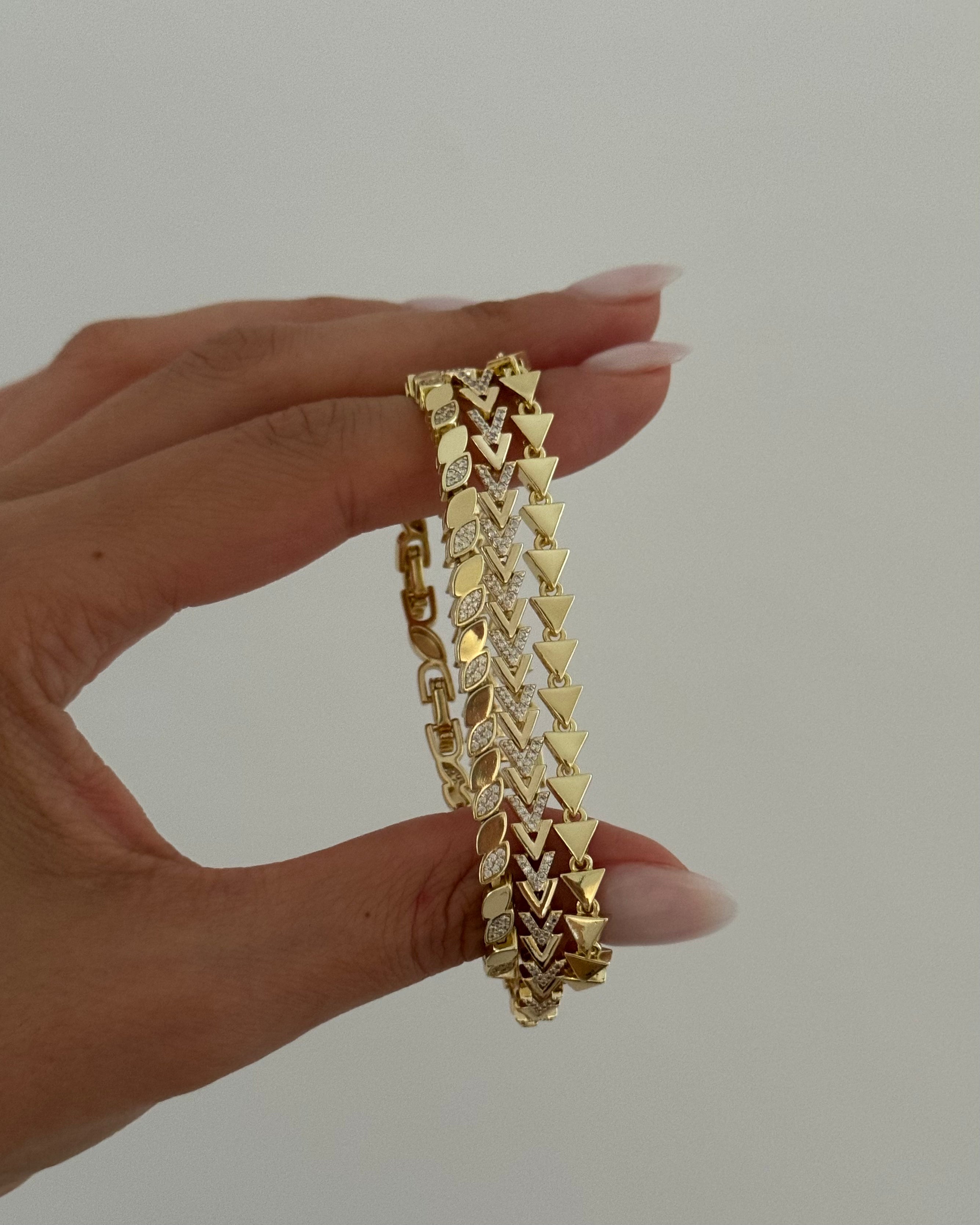 Armband VIP Golden Triangle -14K vergoldet