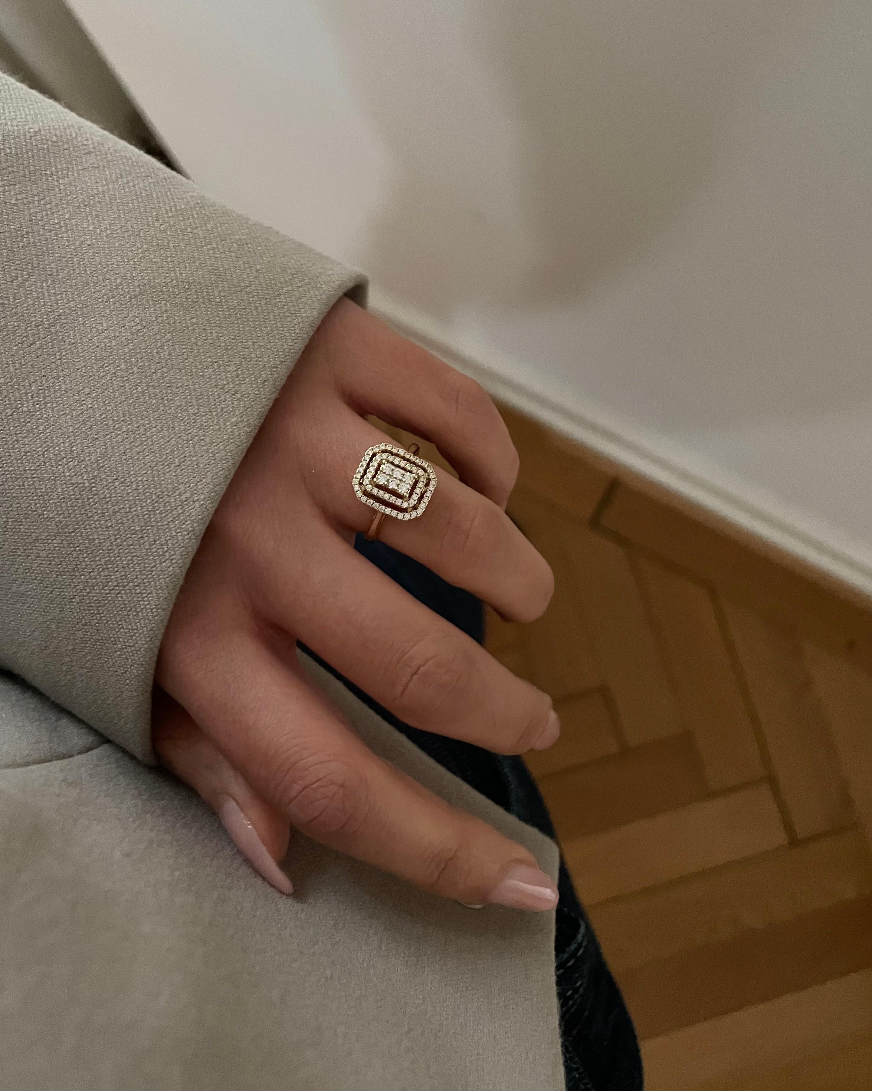 Ring VIP Brillant -14K vergoldet