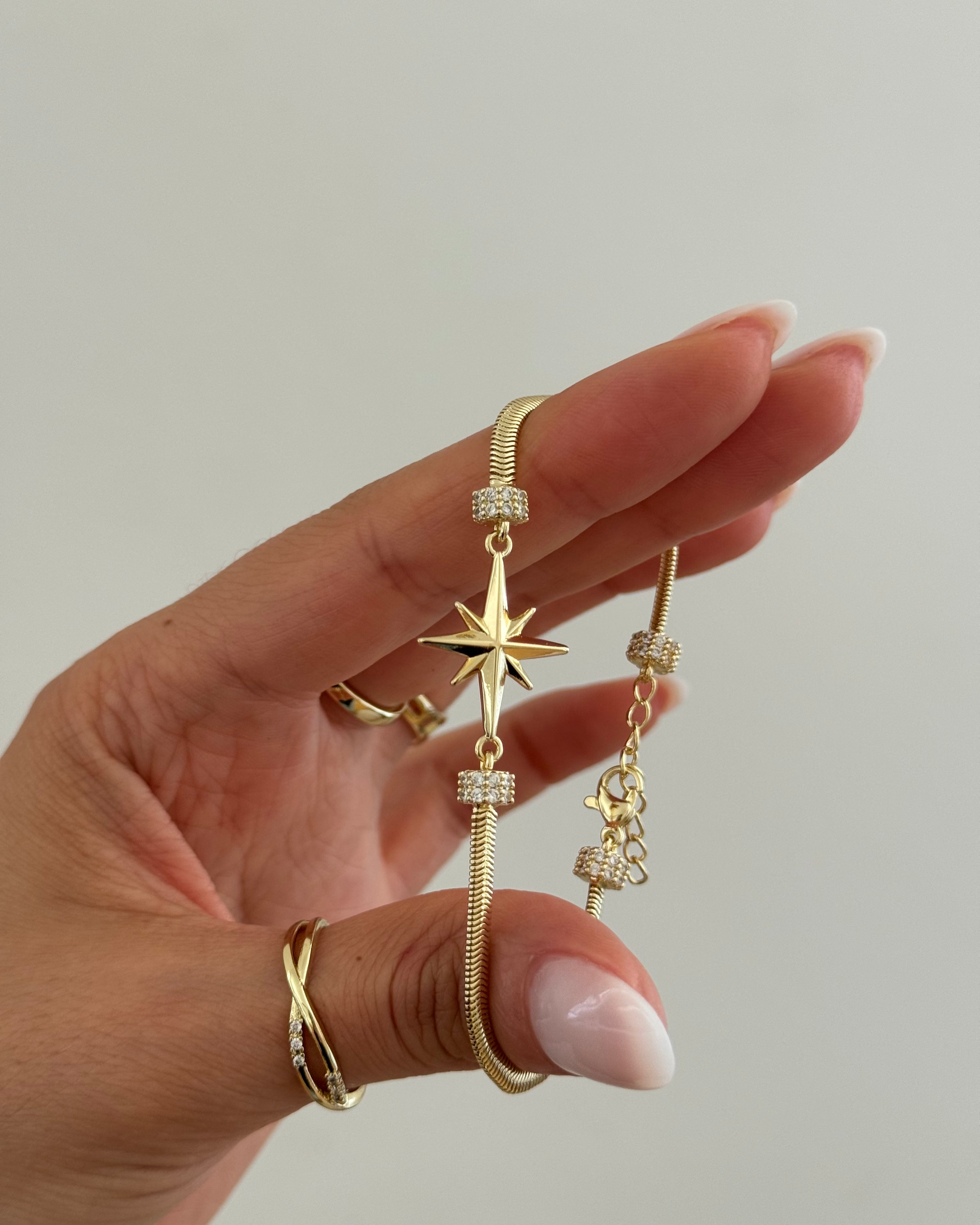 Armband VIP Snake North Star -14K vergoldet