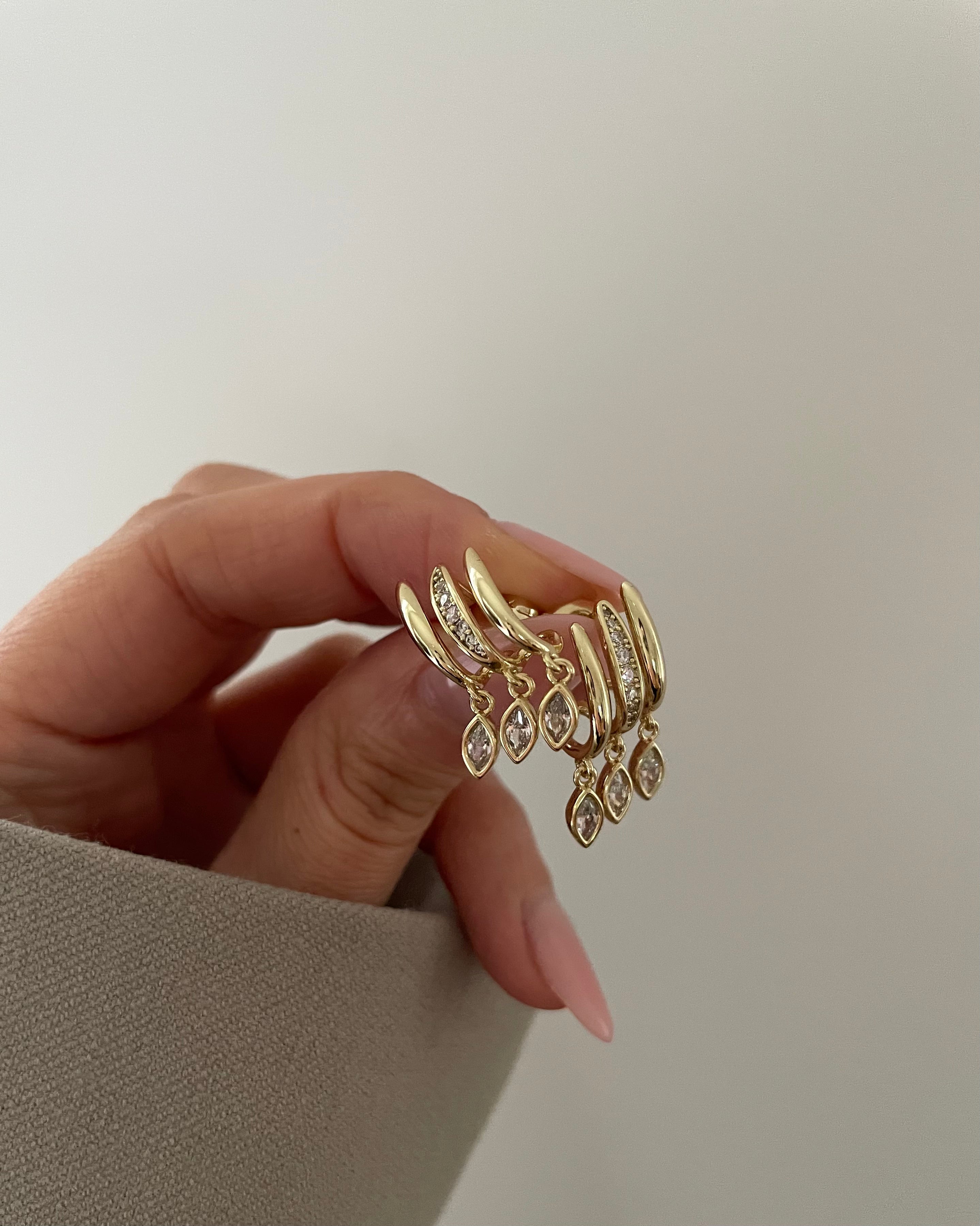 Ohrringe VIP Layer Drop -14K vergoldet