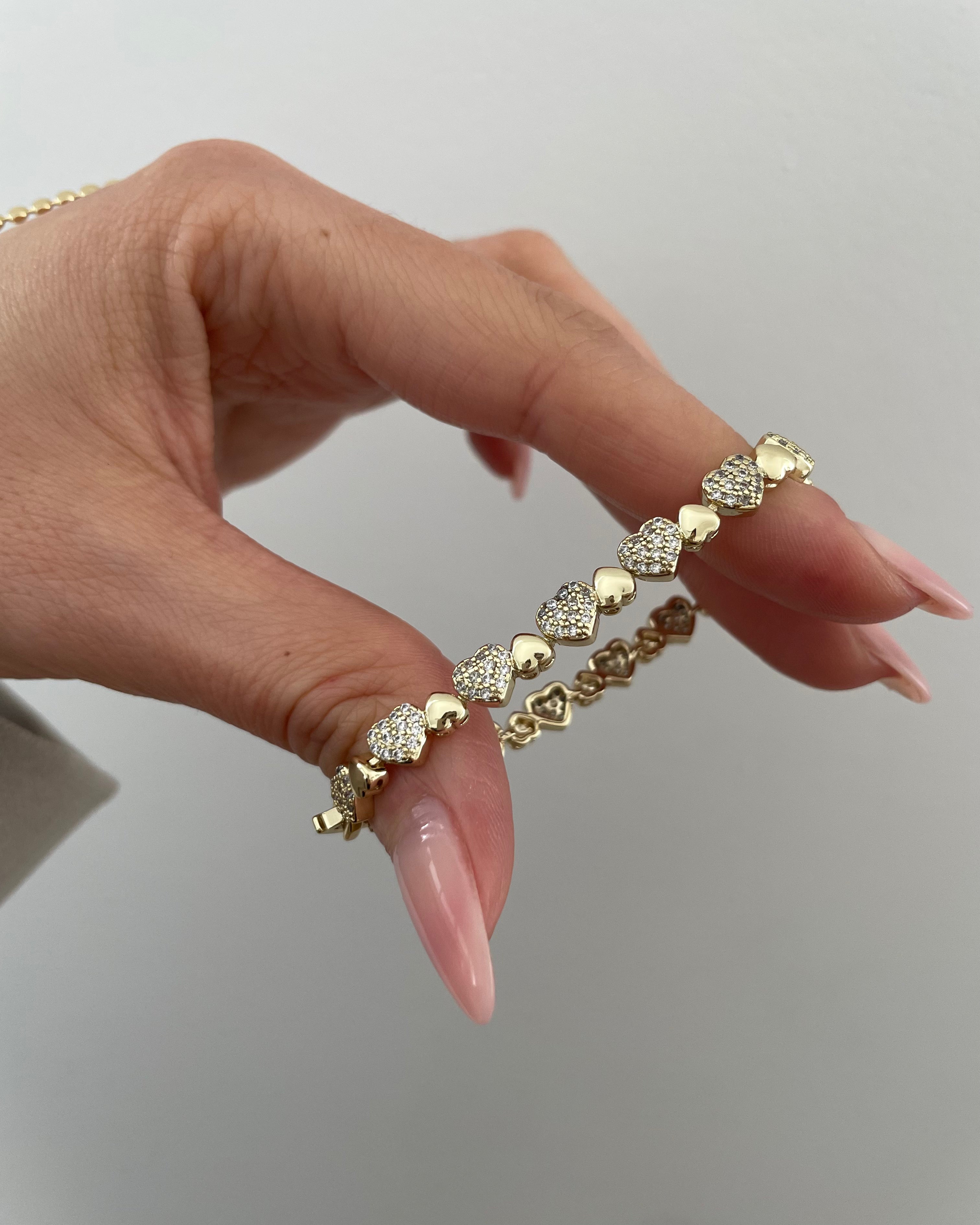 Armband VIP Hearts -14K vergoldet